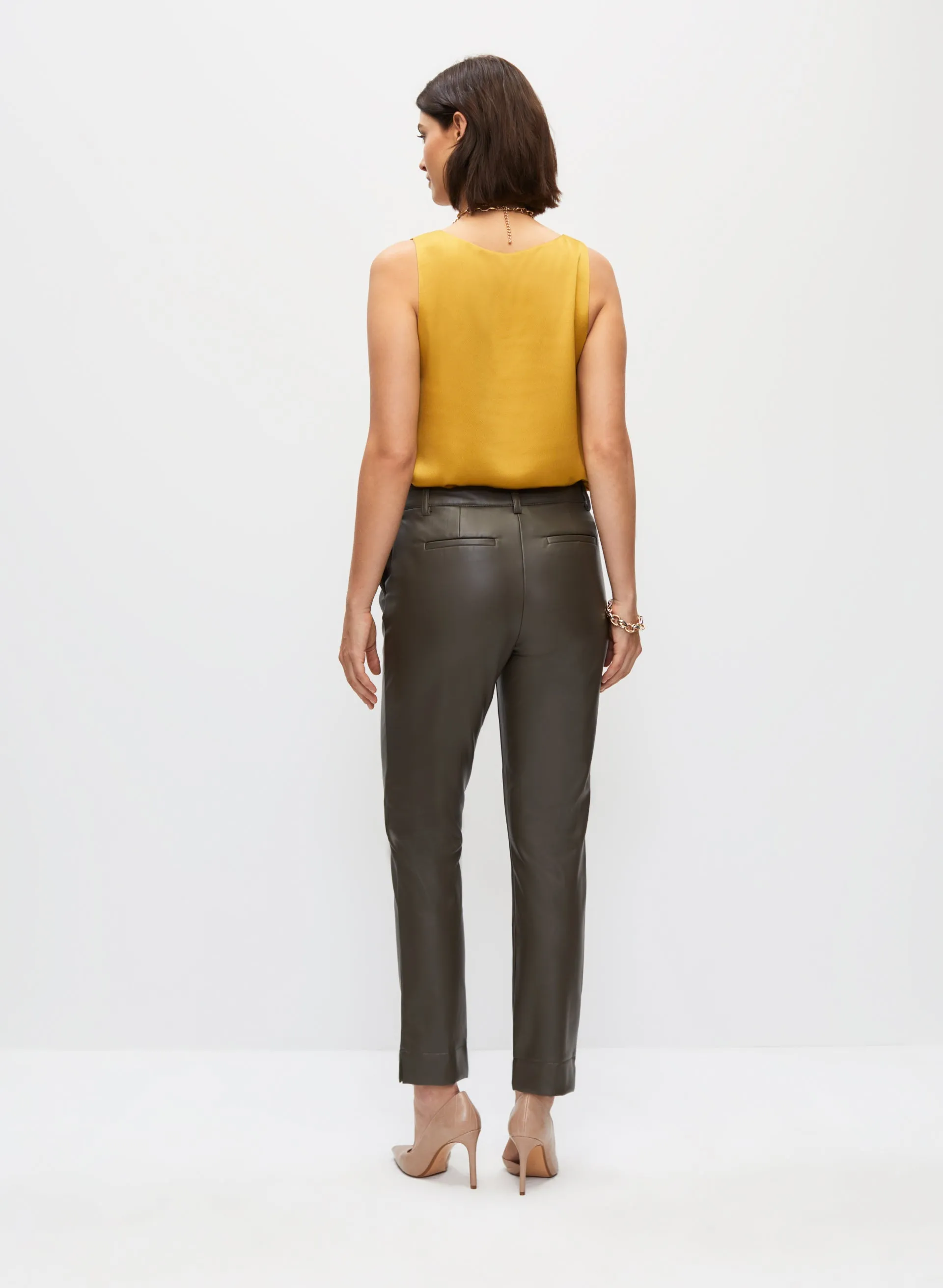 Vegan Leather Straight Leg Pants sold by Melanie Lyne product image thumbnail 5