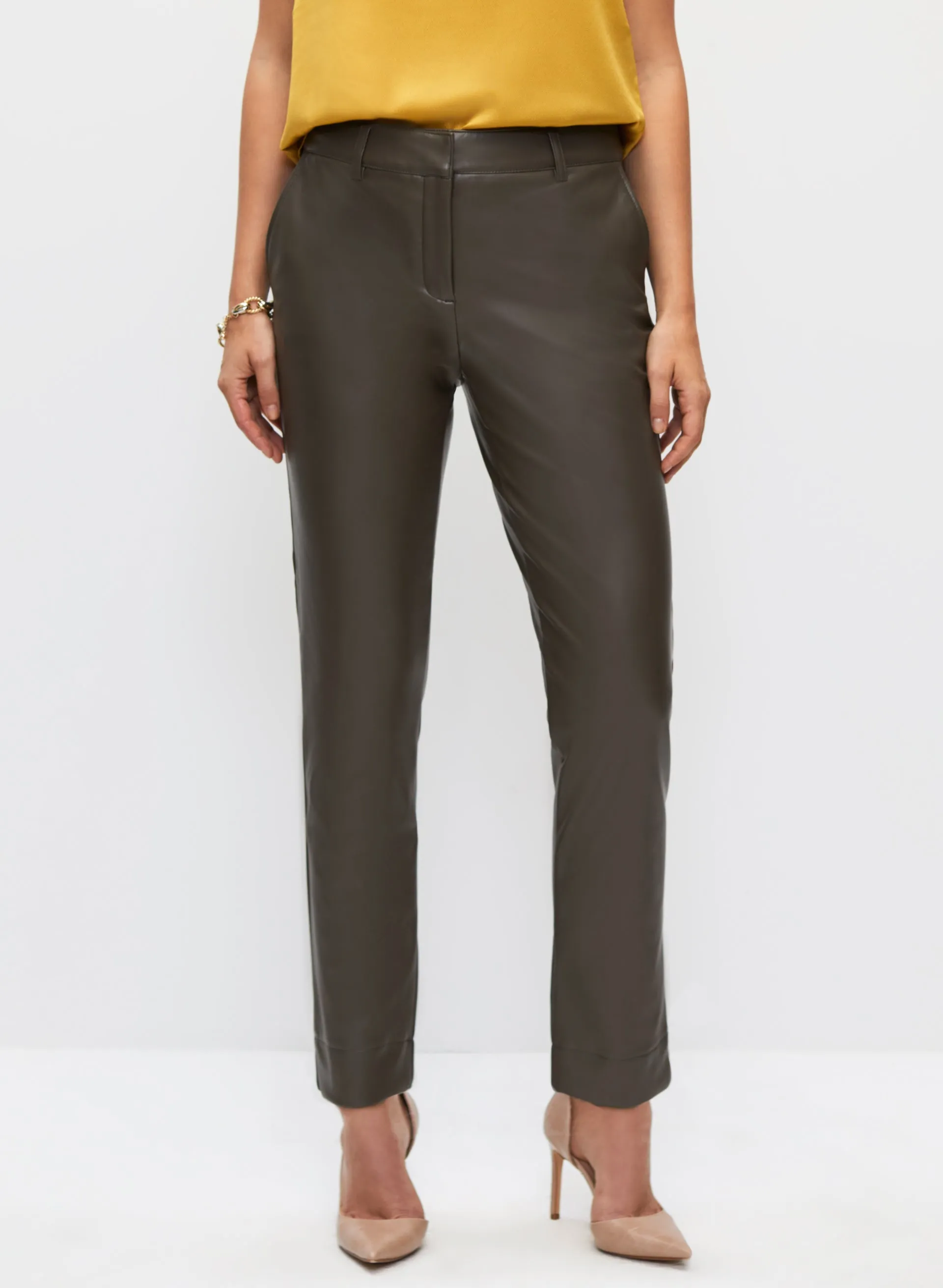Vegan Leather Straight Leg Pants sold by Melanie Lyne product image thumbnail 3