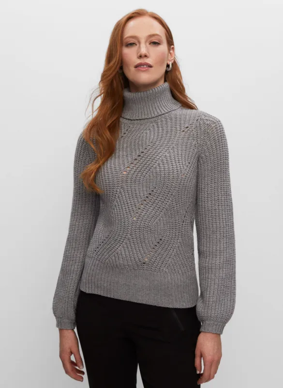 Turtleneck Puff Sleeve Sweater sold by Melanie Lyne