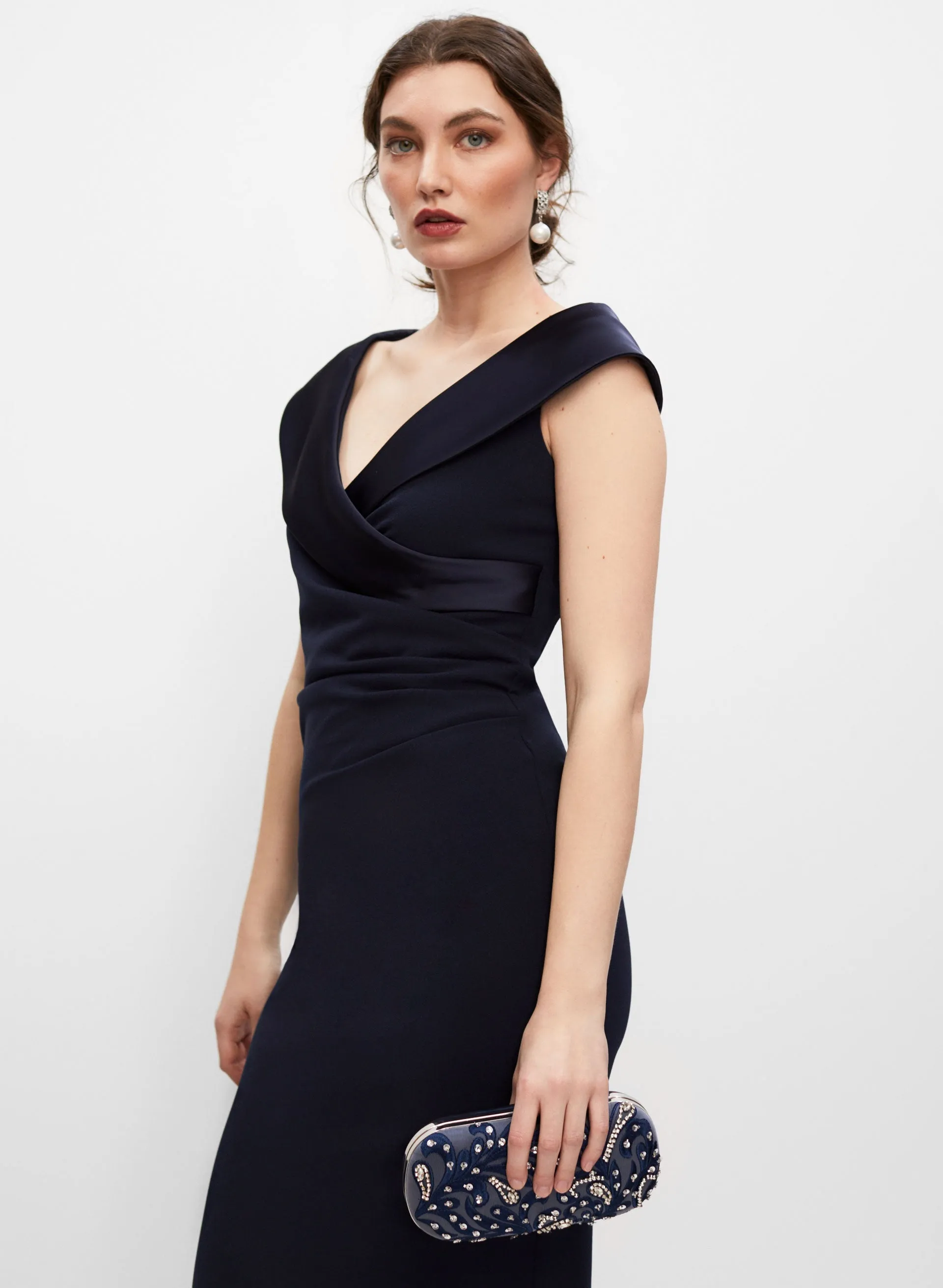 Shawl Collar Wrap Dress sold by Melanie Lyne product image thumbnail 5