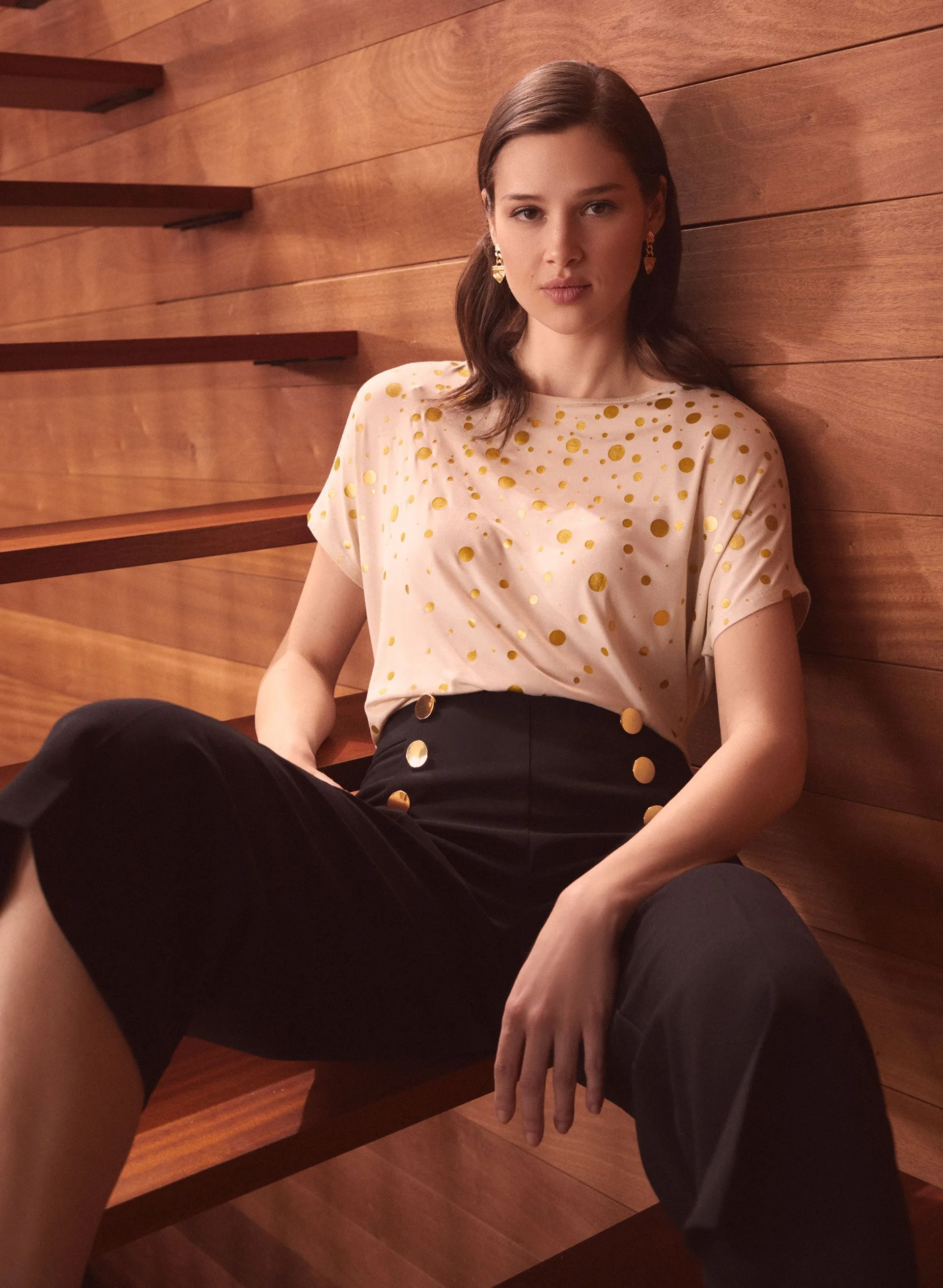 Button Detail Culotte Pants sold by Melanie Lyne product image thumbnail 3