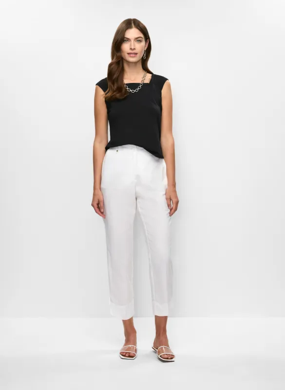 Pleated Cap Sleeve Top & Linen-Blend Capri Pants sold by Melanie Lyne