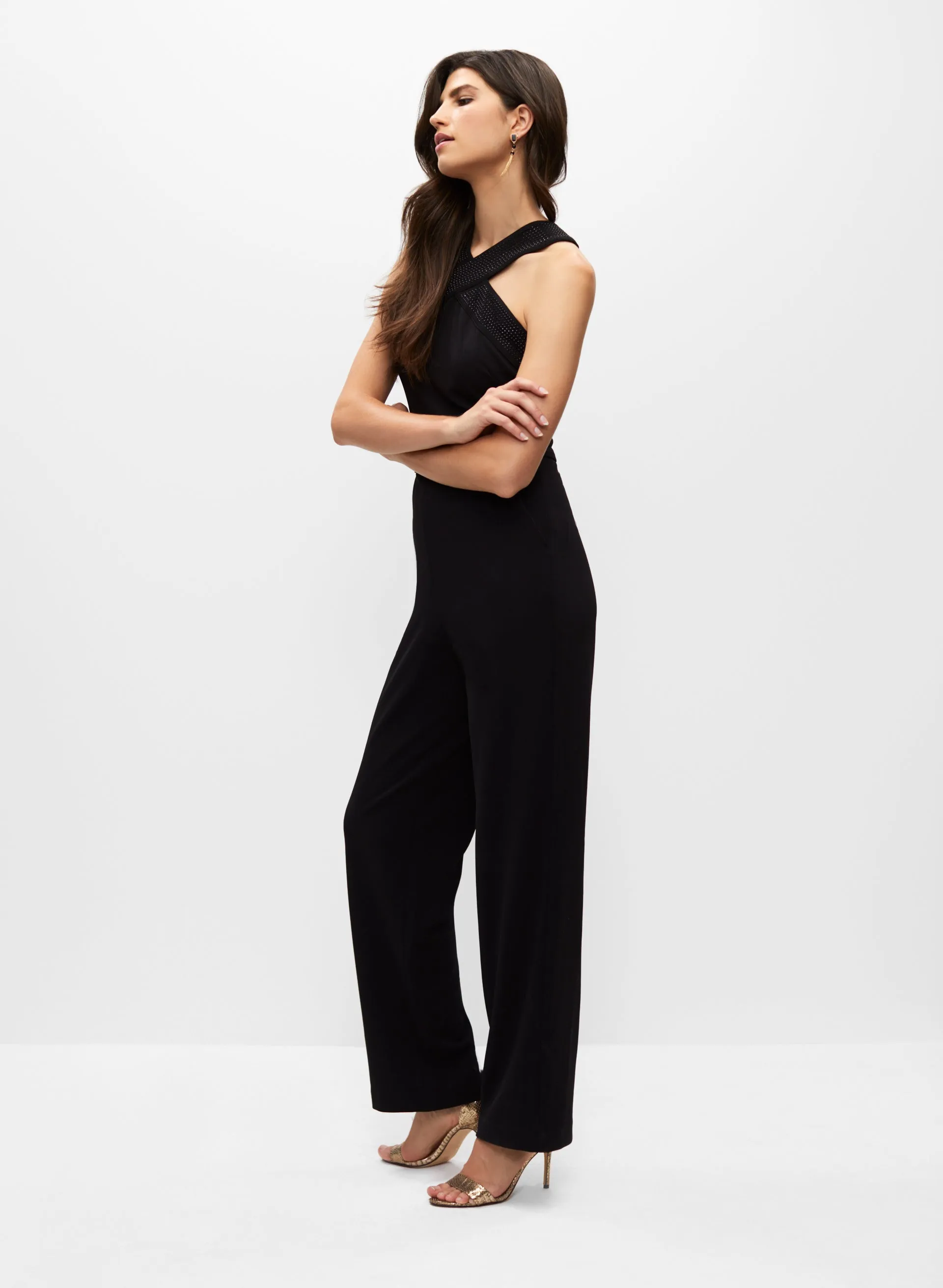 Crossover Halter Neck Jumpsuit sold by Melanie Lyne product image thumbnail 2