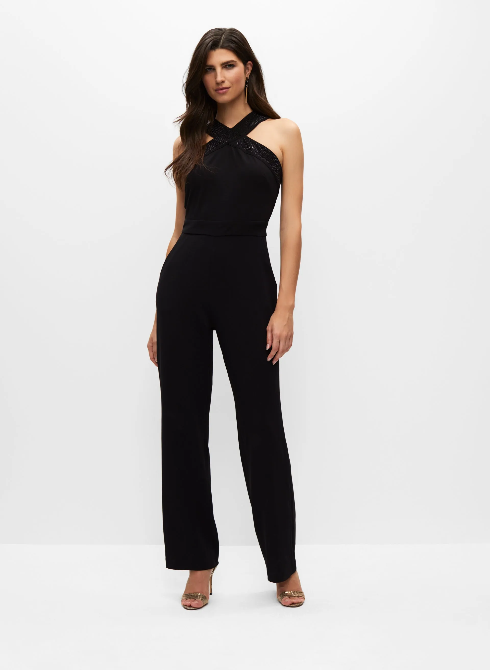 Crossover Halter Neck Jumpsuit sold by Melanie Lyne