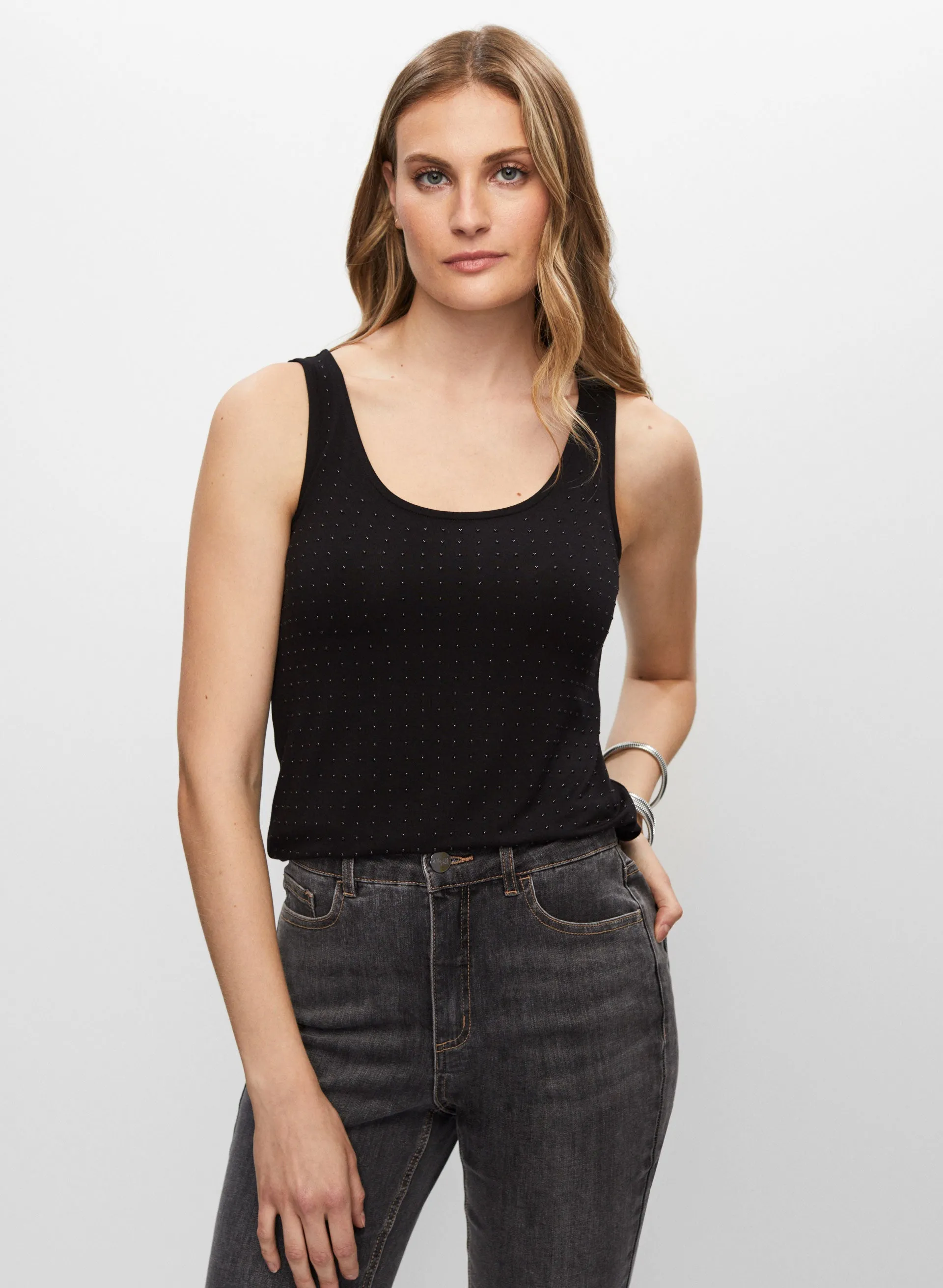 Pearl Detail Tank Top sold by Melanie Lyne