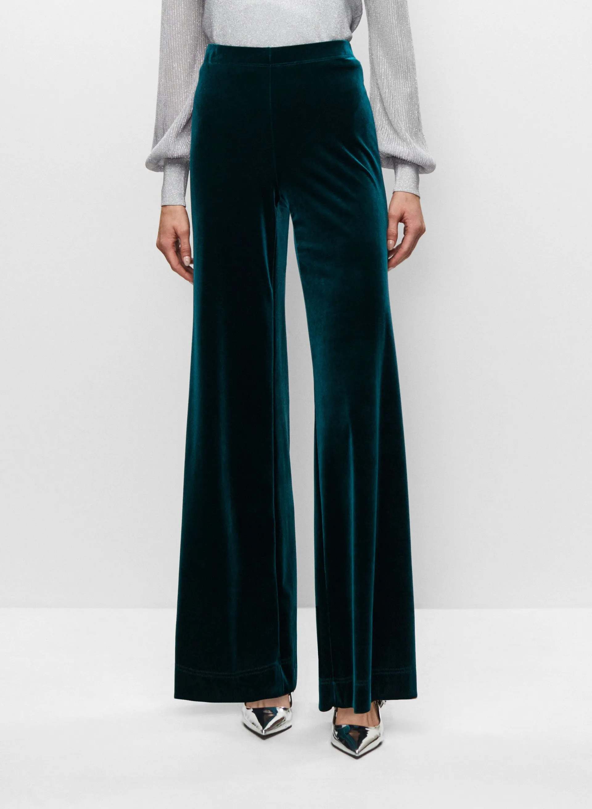 Velour Wide Leg Pull-On Pants sold by Melanie Lyne