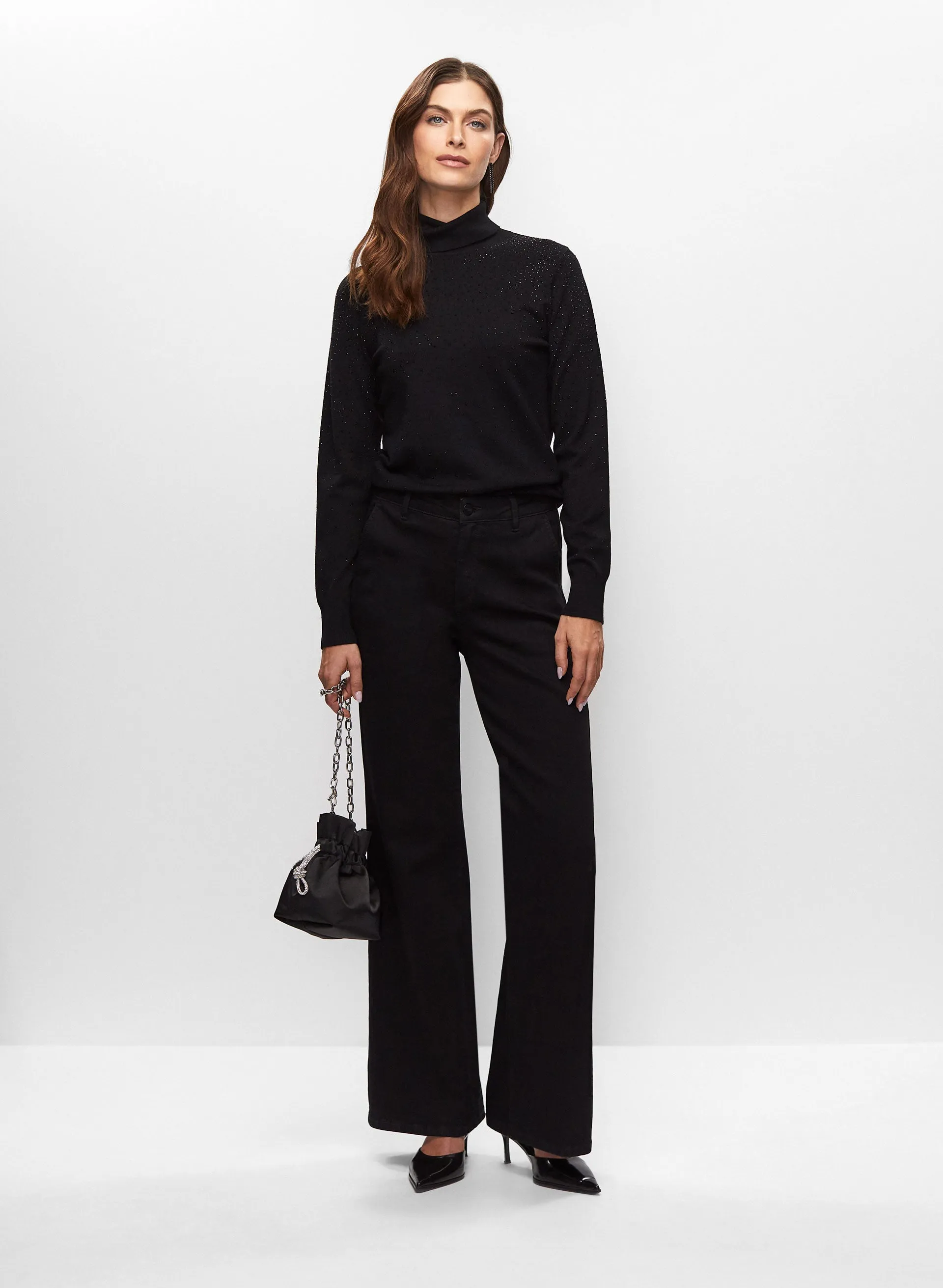 Turtleneck Sweater & Flare Leg Jeans sold by Melanie Lyne