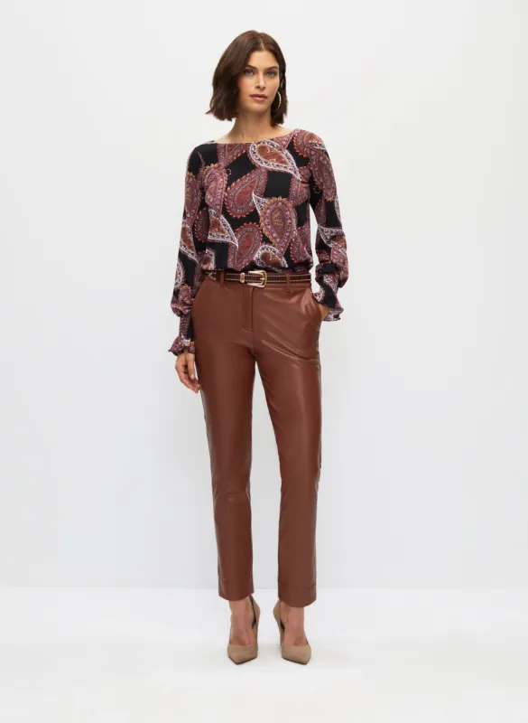 Vegan Leather Straight Leg Pants sold by Melanie Lyne