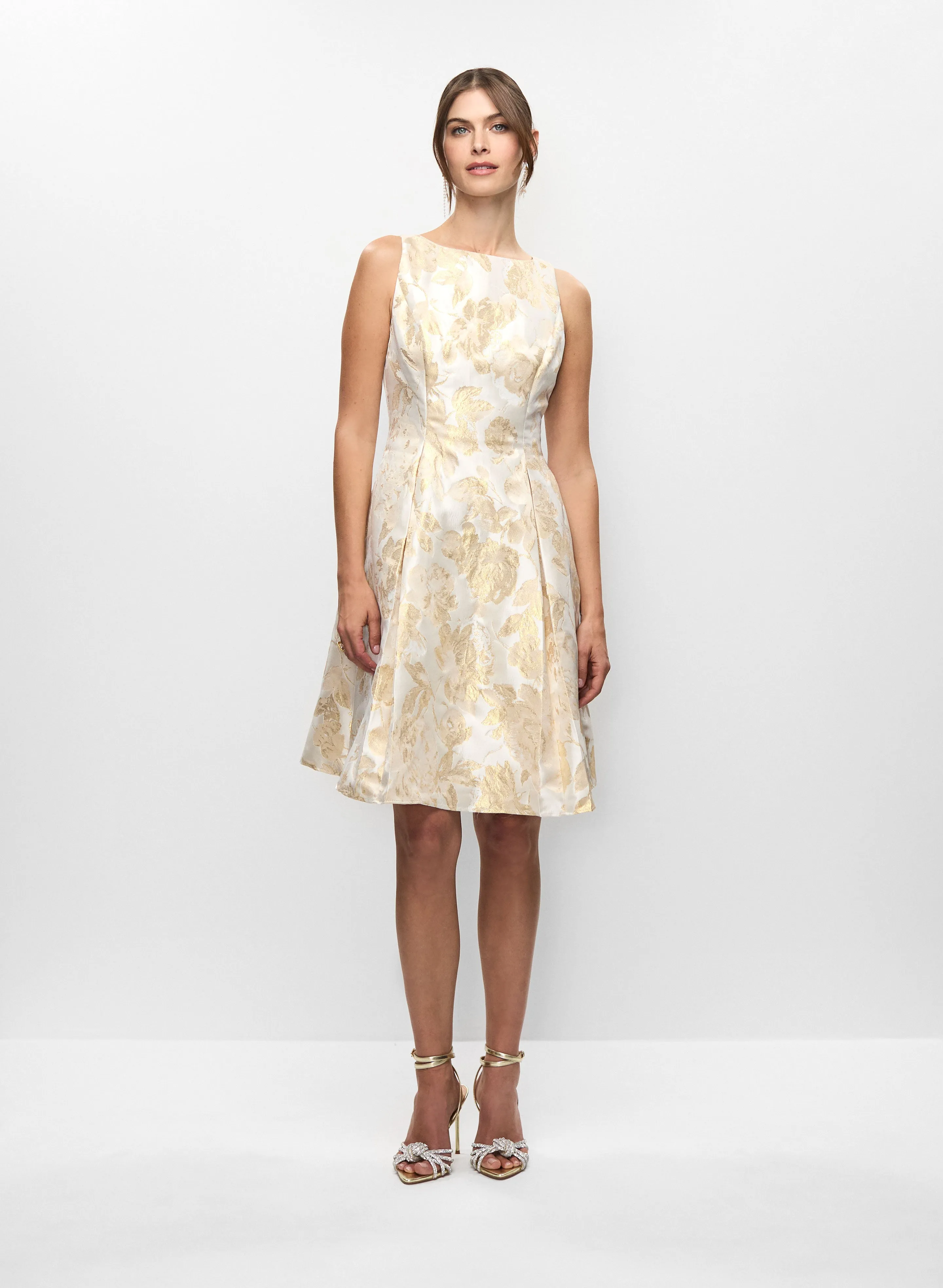 Adriana Papell- Jacquard Open Back Dress sold by Melanie Lyne