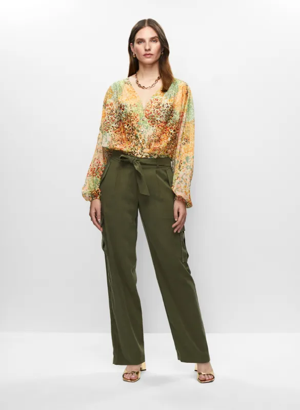 Wrap-Style Top & Cargo Pants sold by Melanie Lyne