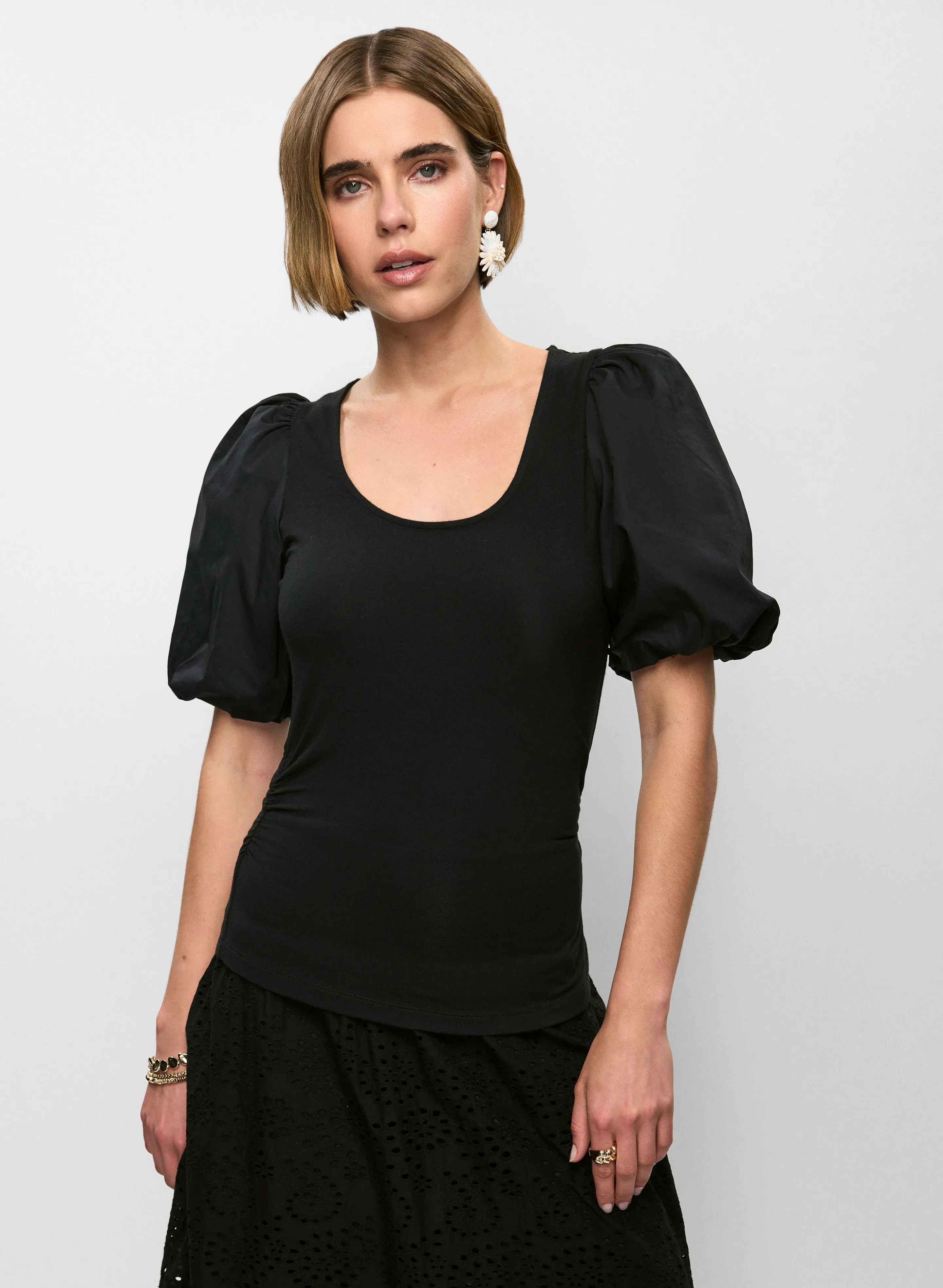 Short Puff Sleeve Top sold by Melanie Lyne product image thumbnail 5