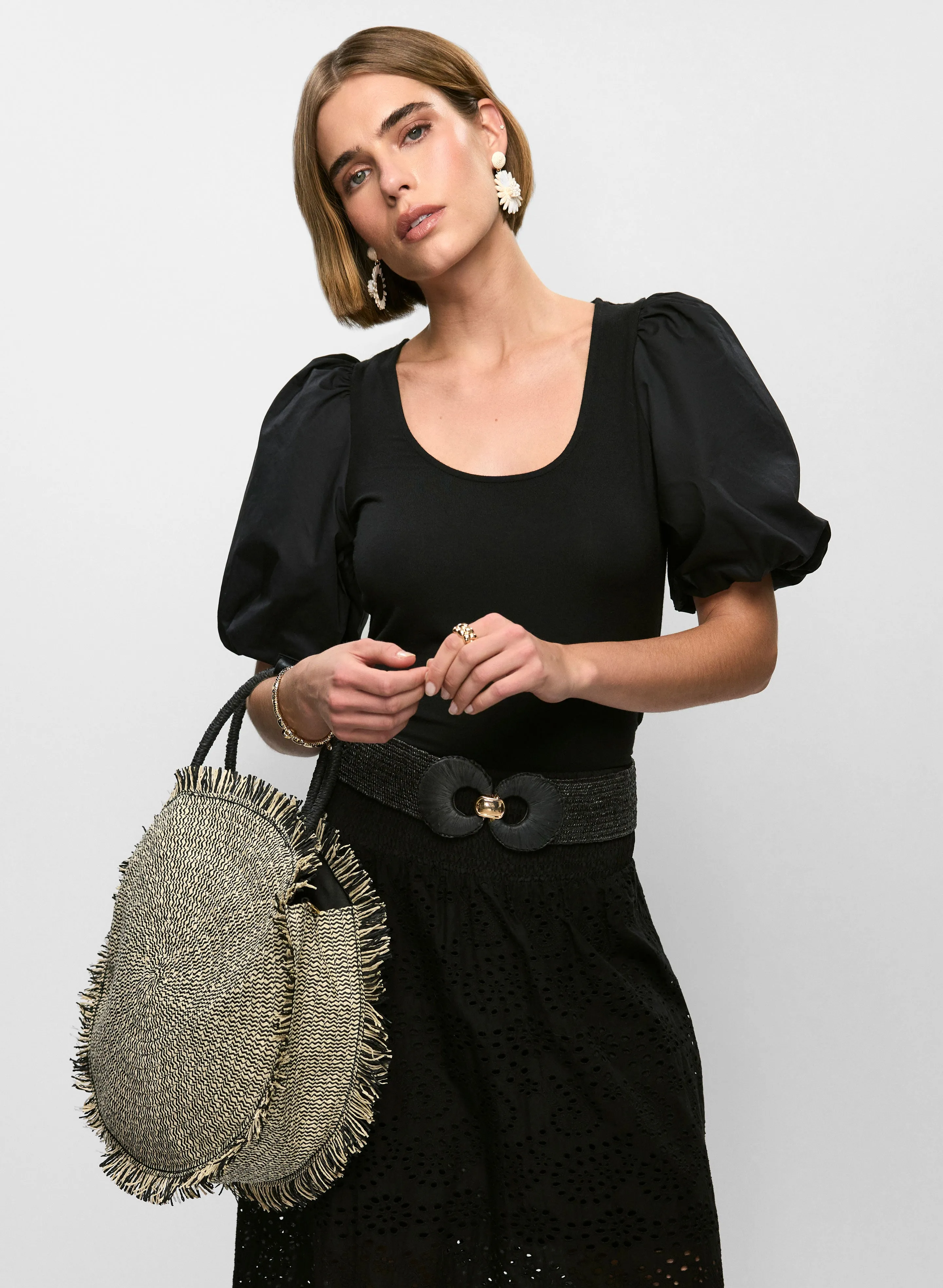 Short Puff Sleeve Top sold by Melanie Lyne