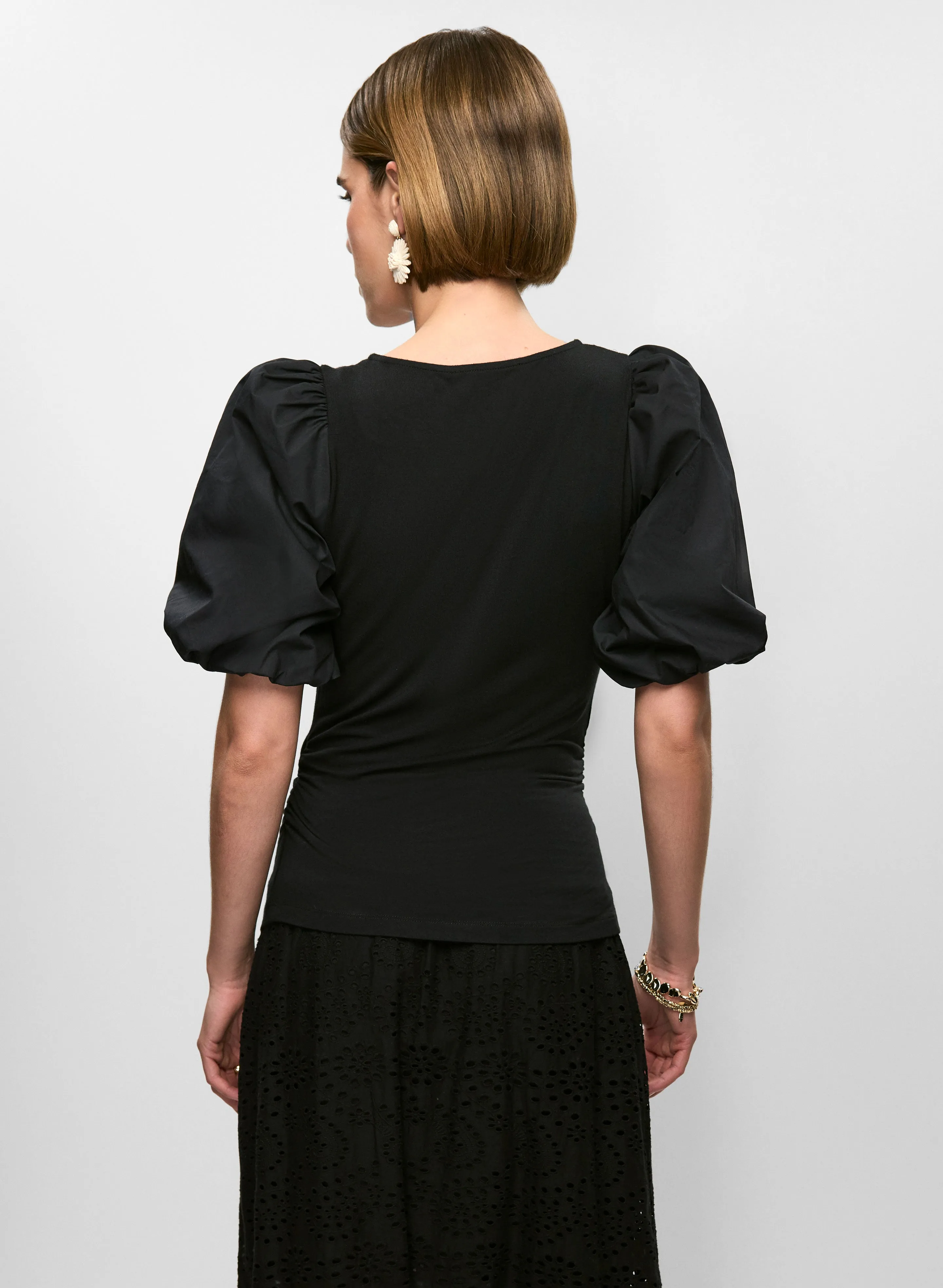 Short Puff Sleeve Top sold by Melanie Lyne product image thumbnail 4
