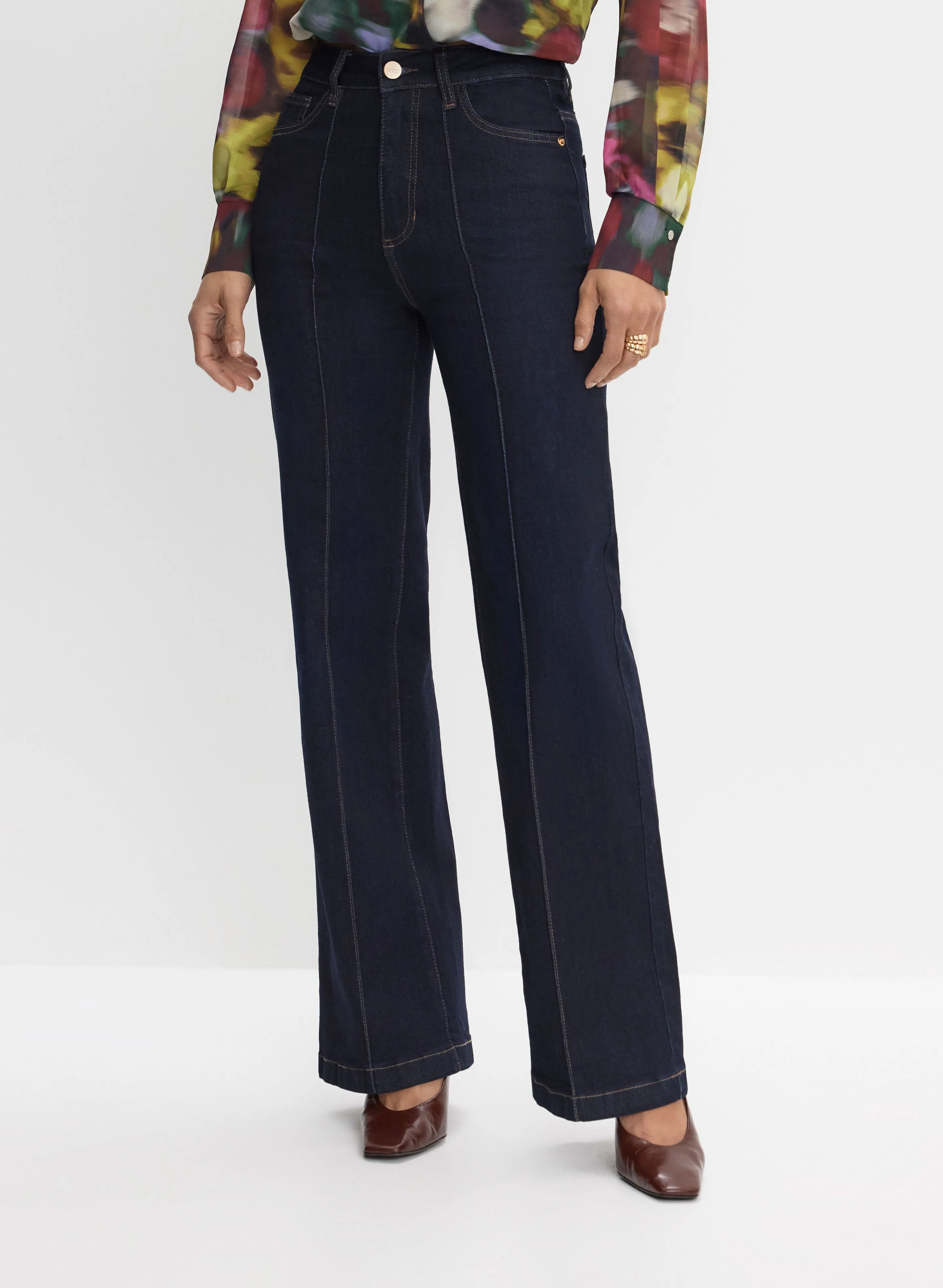 Pintuck Detail Trouser Jeans sold by Melanie Lyne