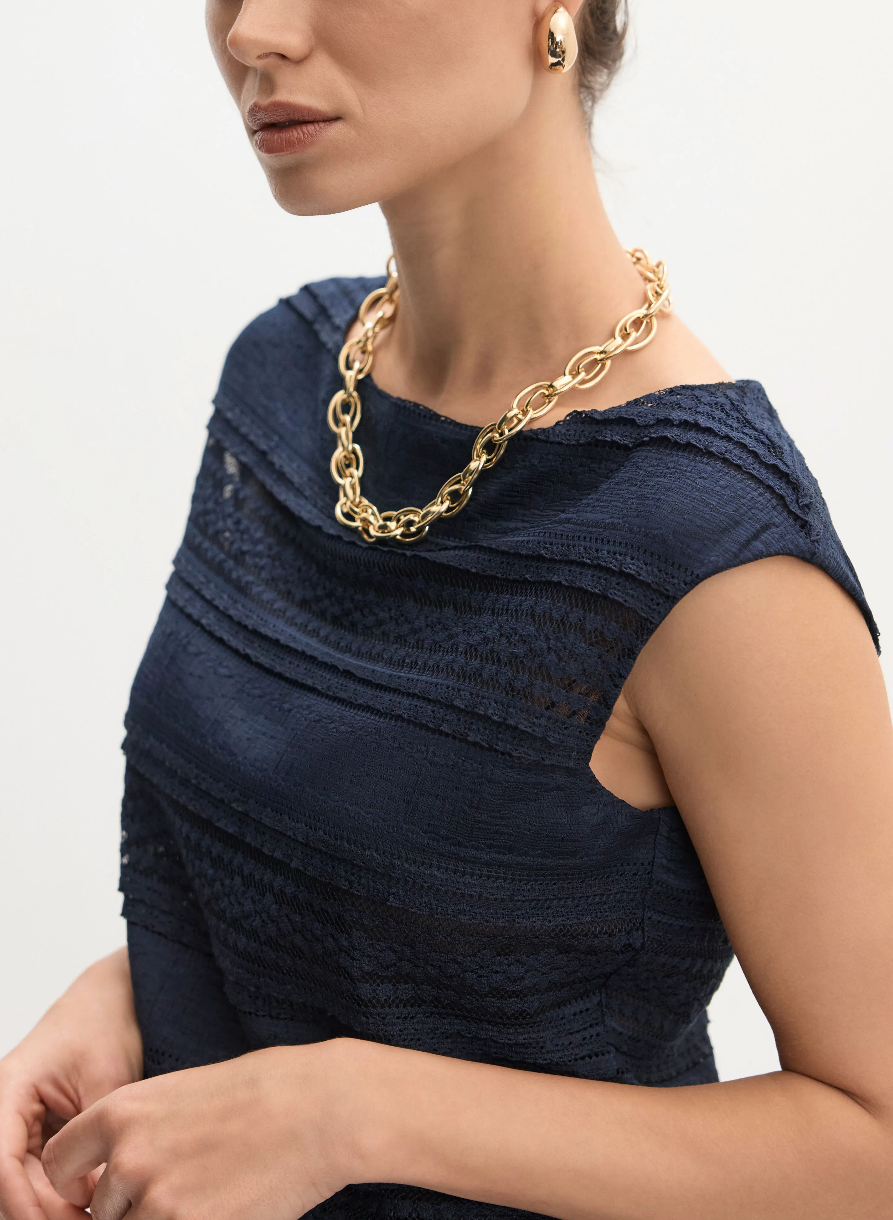 Cap Sleeve Lace Detail Top sold by Melanie Lyne product image thumbnail 2