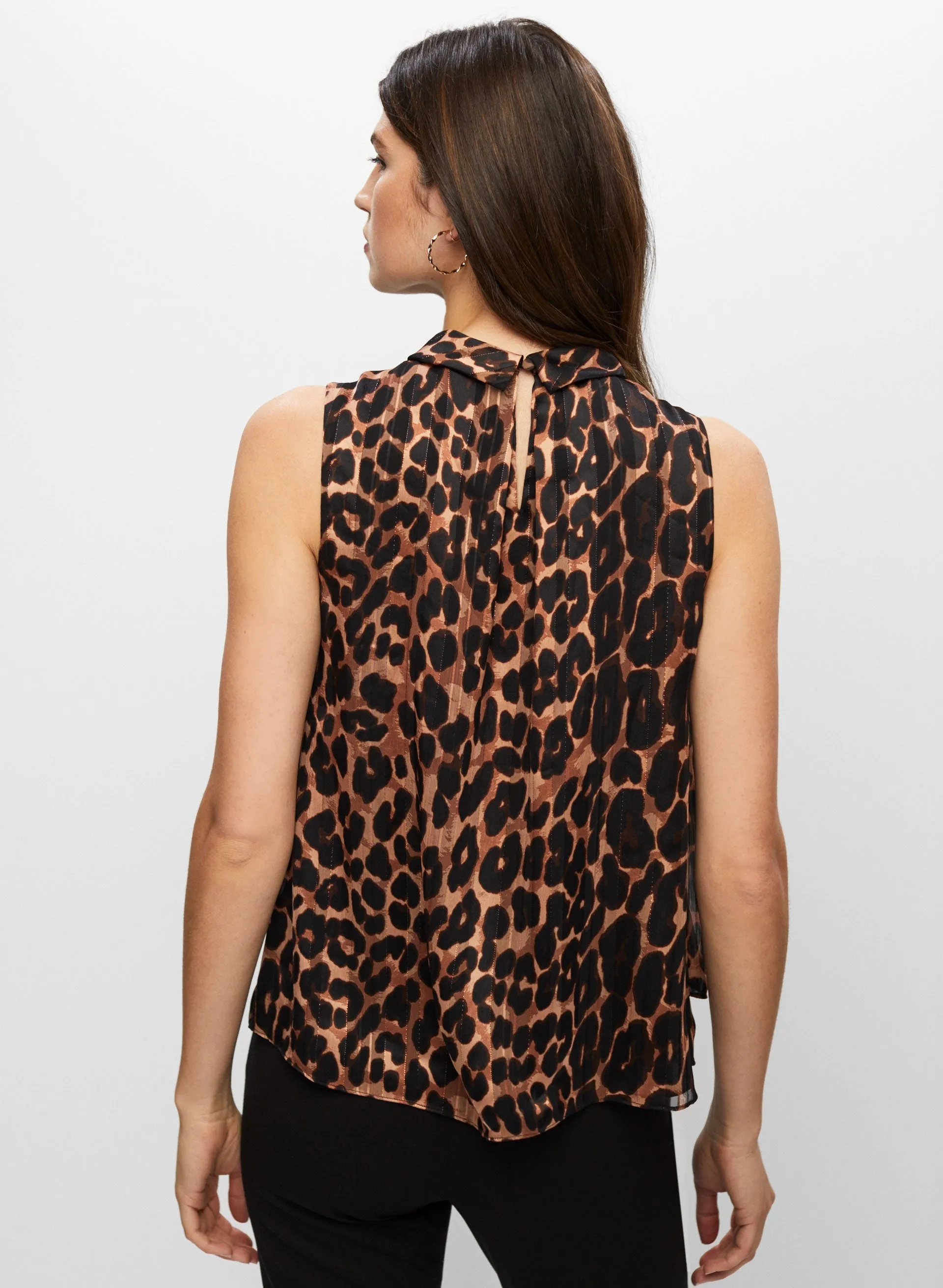 Sleeveless Leopard Print Blouse sold by Melanie Lyne product image thumbnail 4