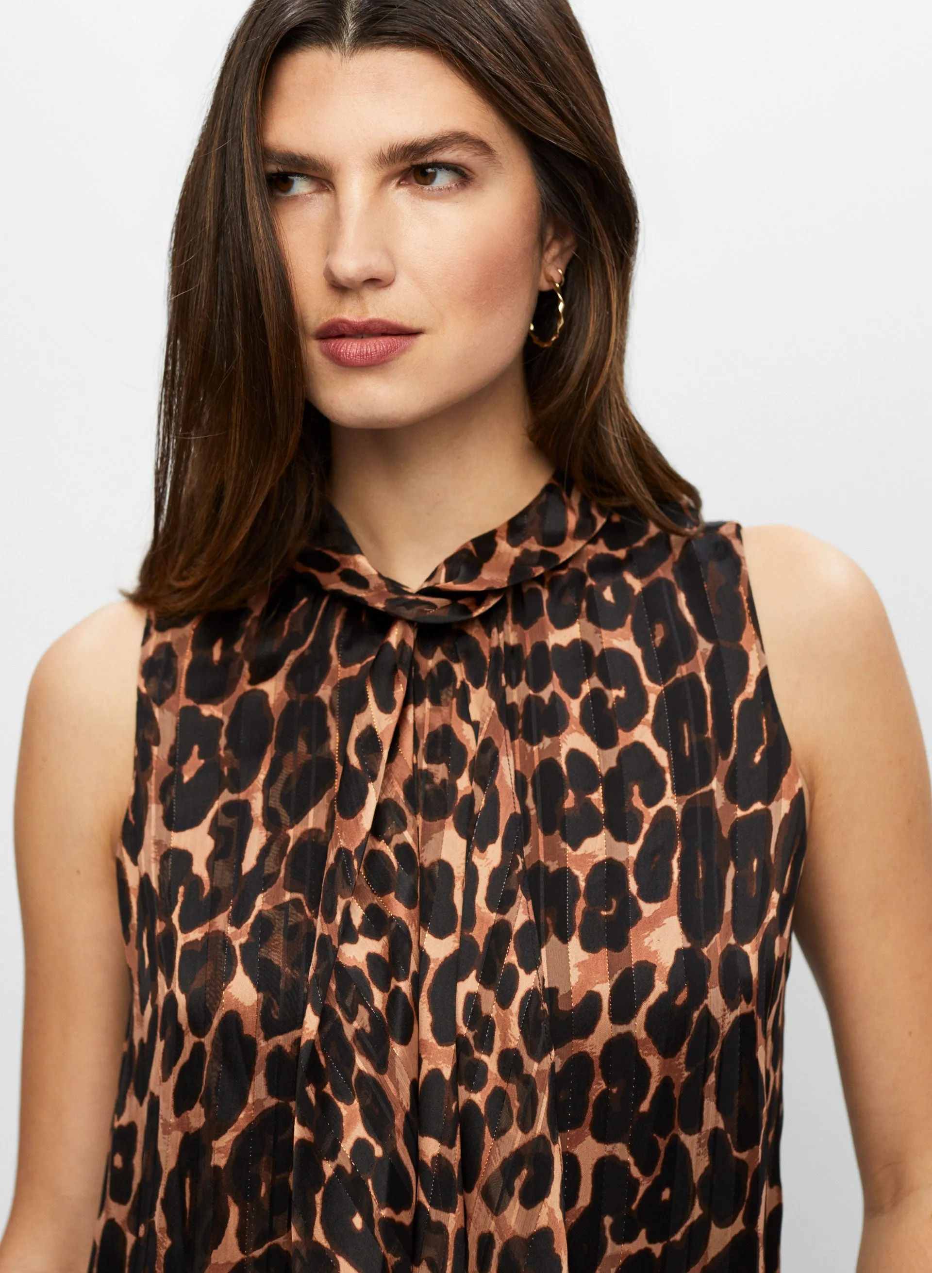 Sleeveless Leopard Print Blouse sold by Melanie Lyne product image thumbnail 2