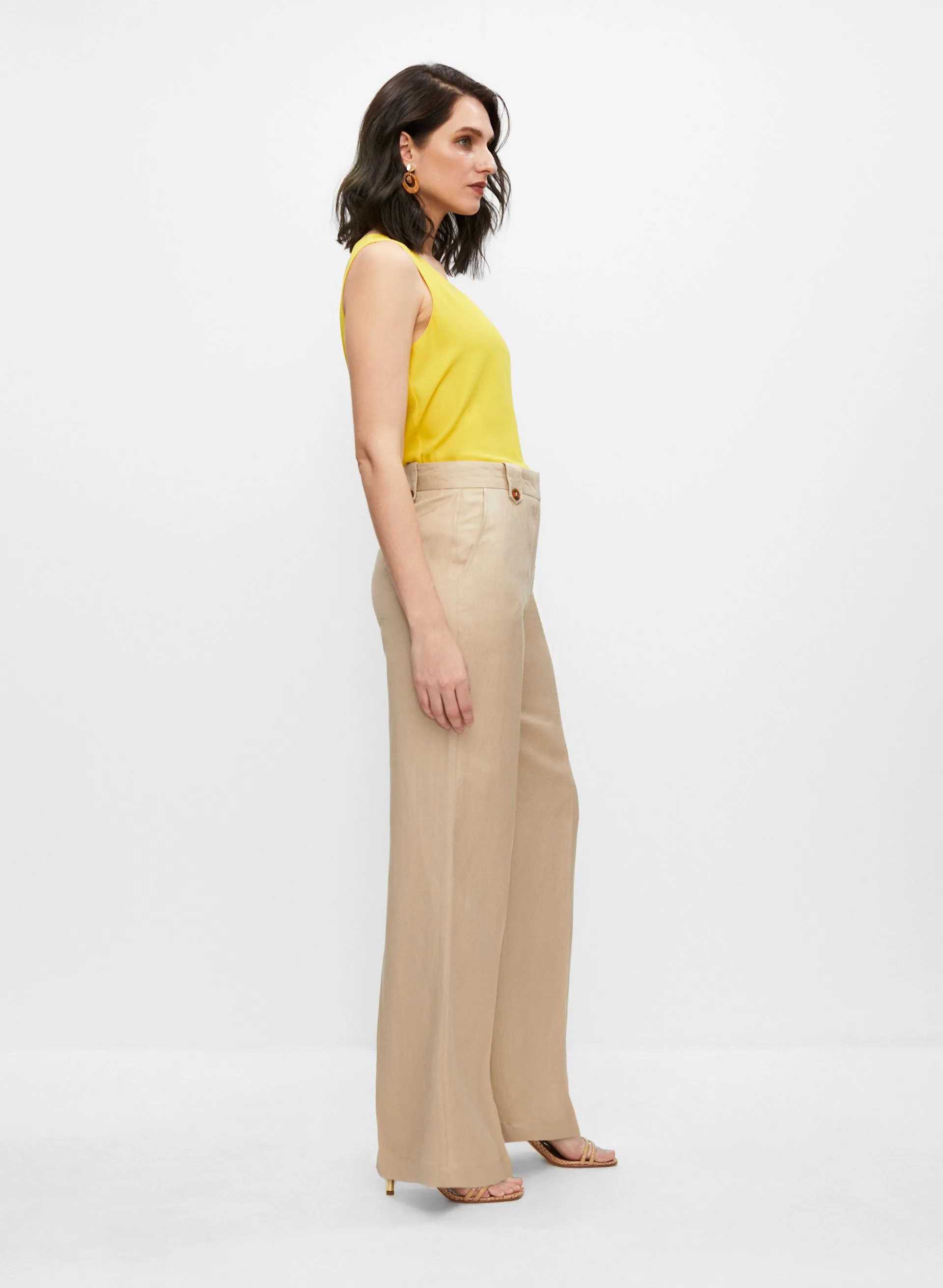 Linen-Blend Wide Leg Pants sold by Melanie Lyne product image thumbnail 5