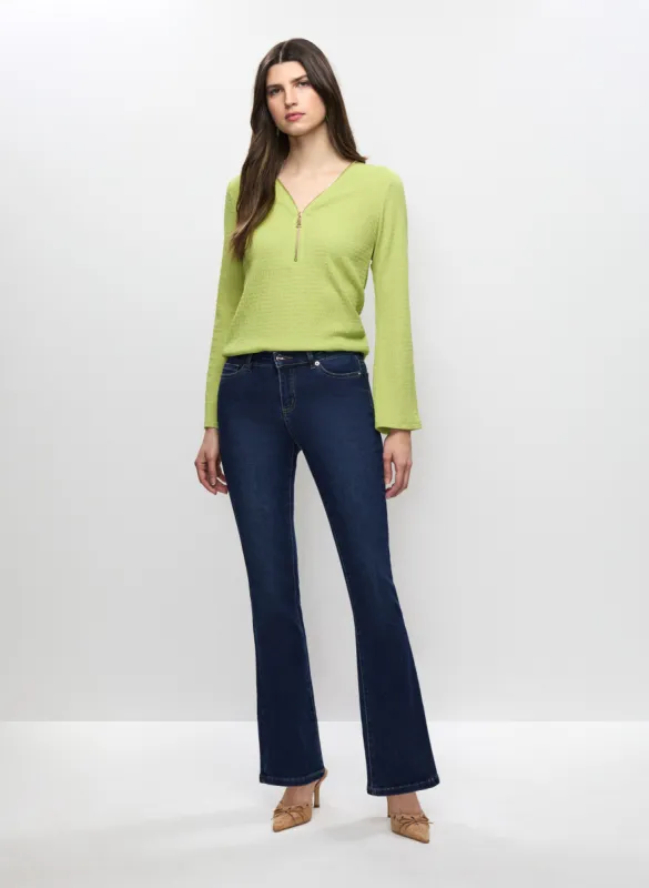 Zip Detail Top & Flare Leg Jeans sold by Melanie Lyne