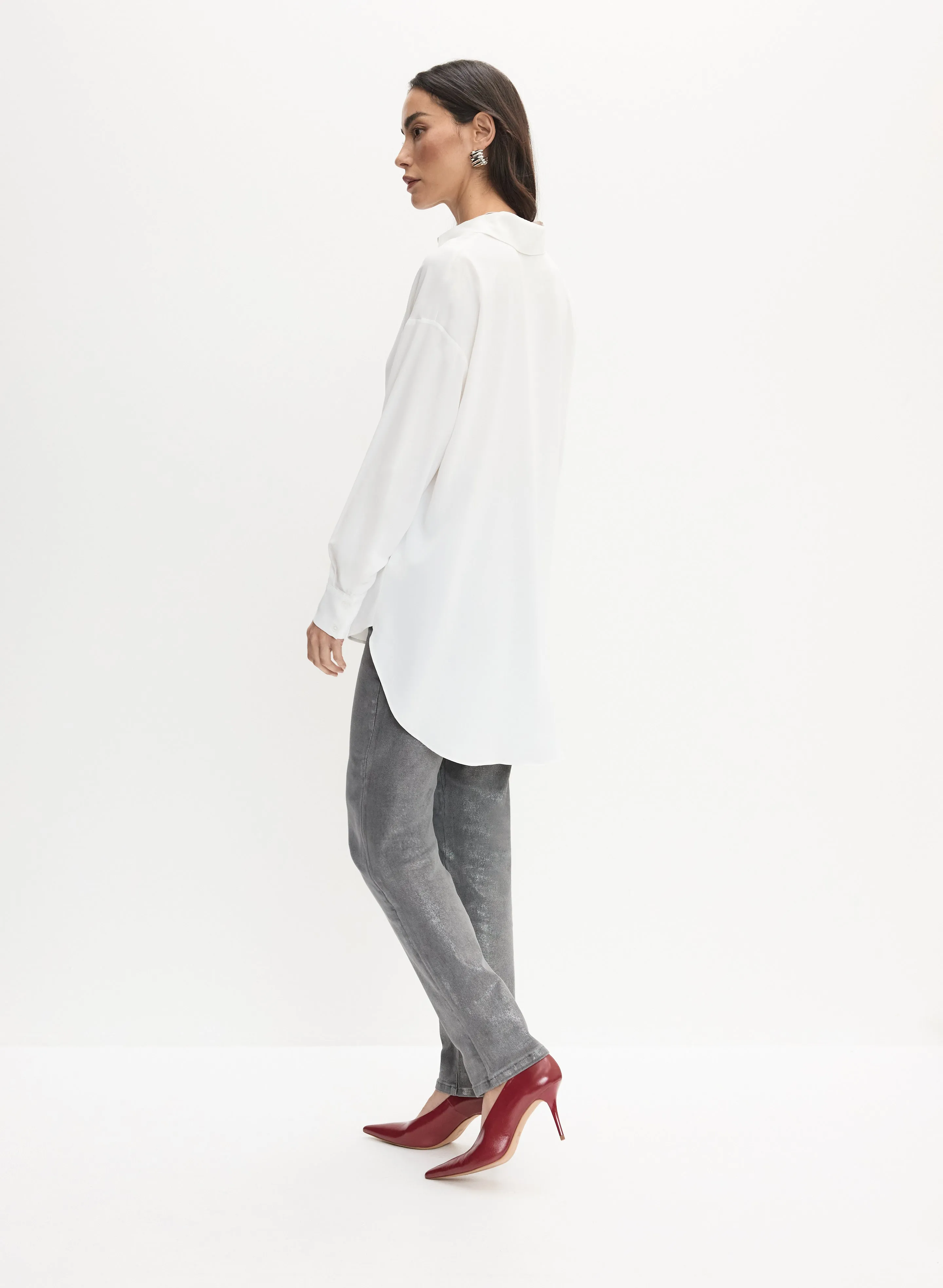 Button-Up Long Sleeve Blouse sold by Melanie Lyne product image thumbnail 5