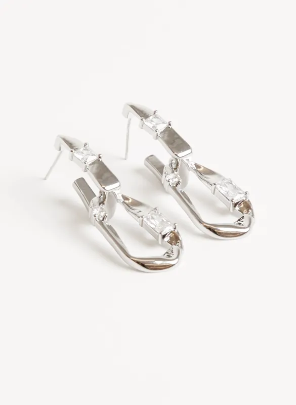 Open Crystal Detail Dangle Earrings sold by Melanie Lyne