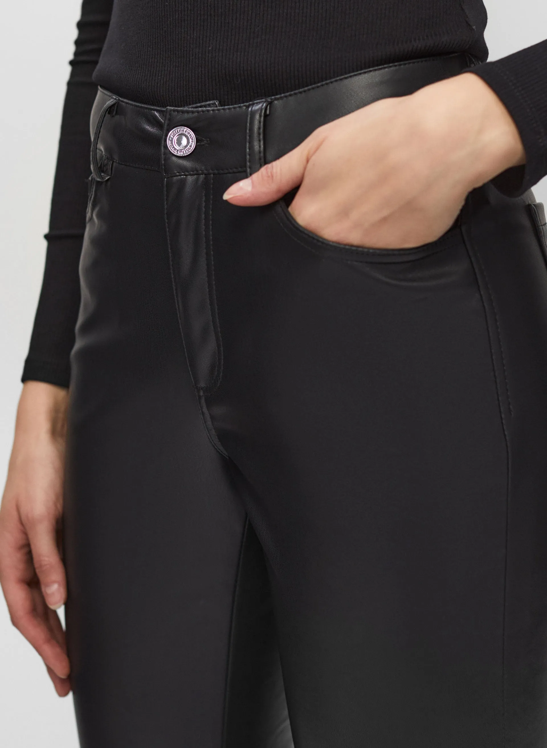 Joseph Ribkoff - Straight Leg Vegan Leather Pants sold by Melanie Lyne product image thumbnail 5