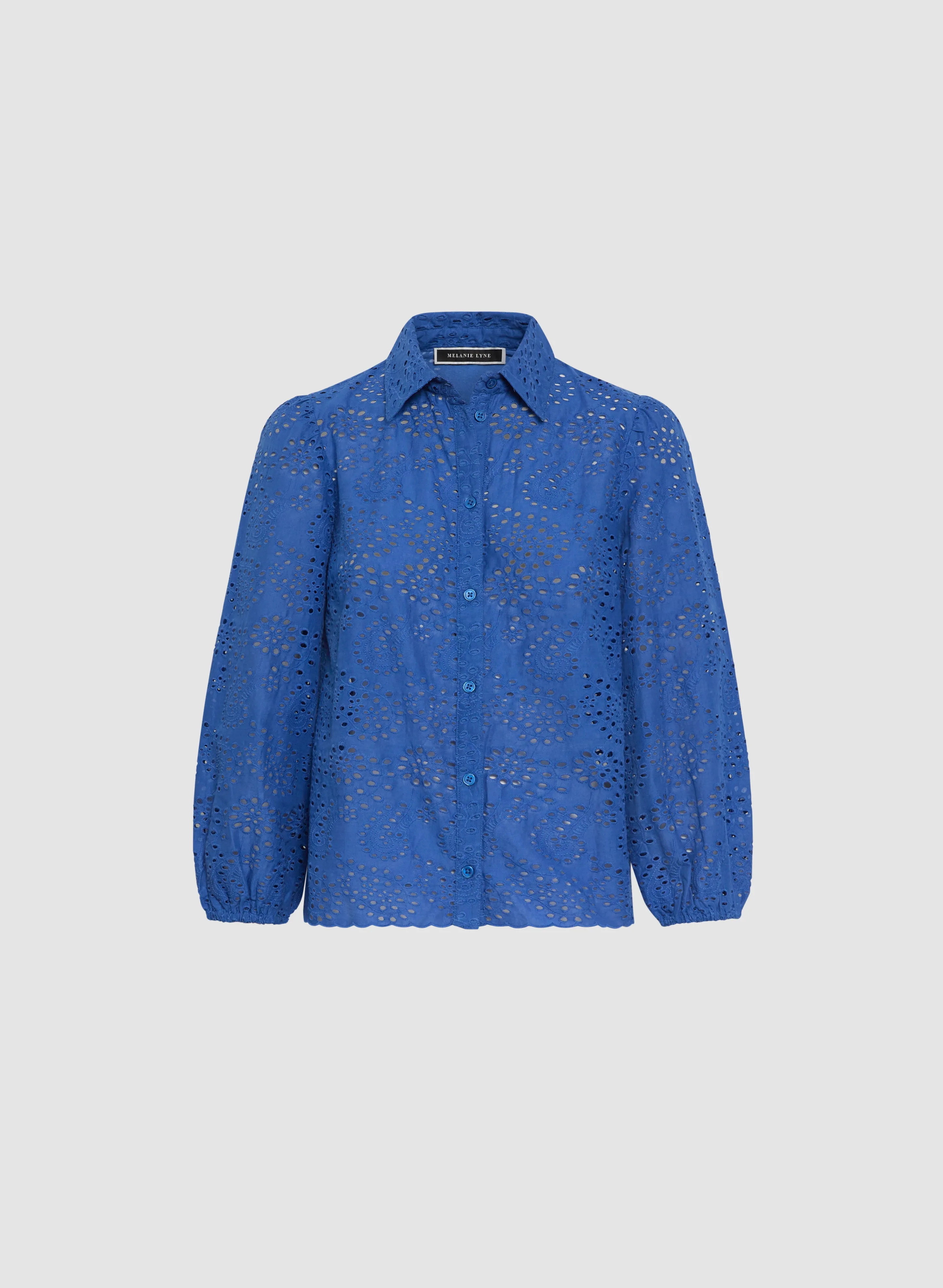 Button-Down Eyelet Blouse sold by Melanie Lyne product image thumbnail 5