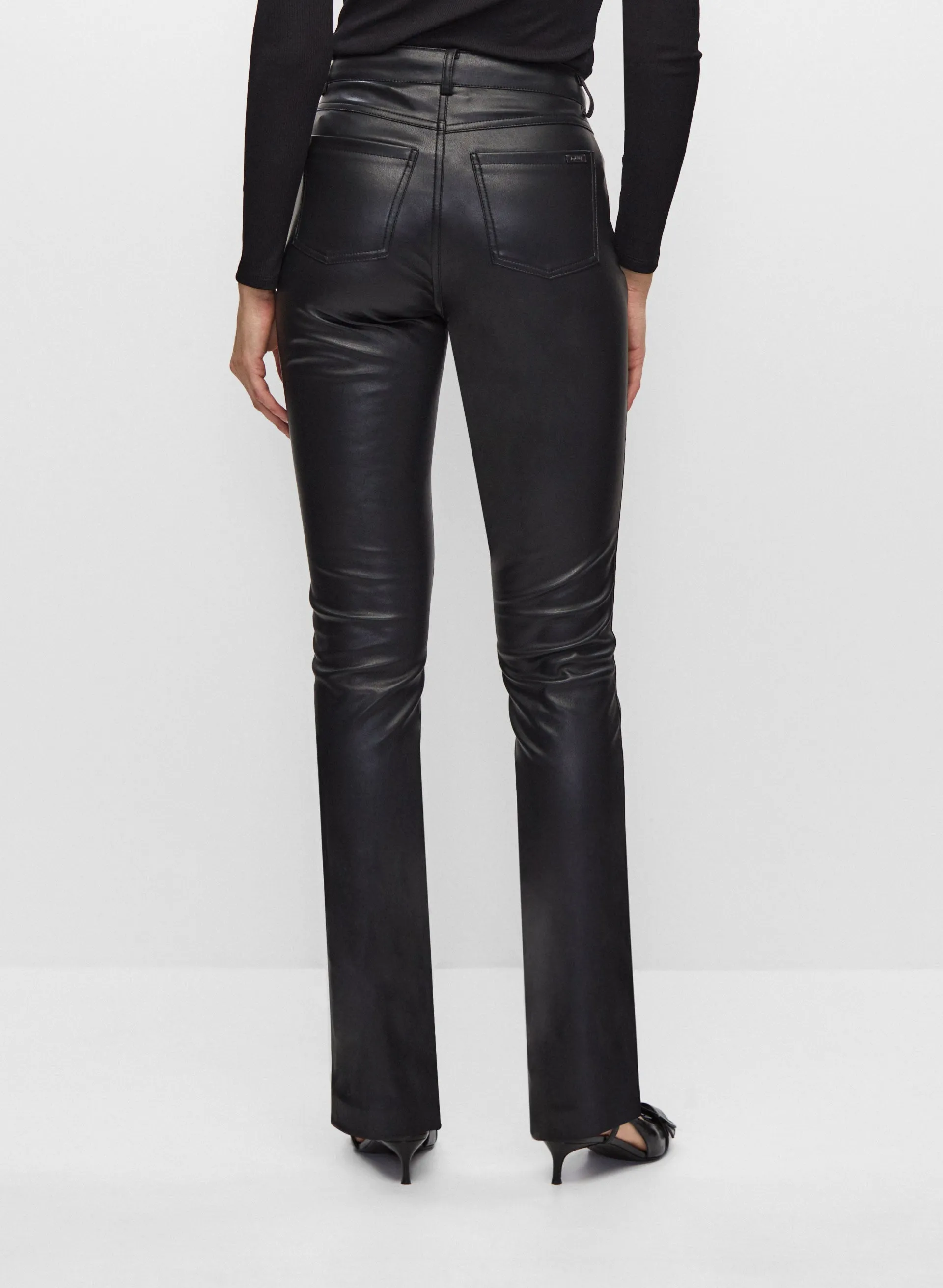 Joseph Ribkoff - Straight Leg Vegan Leather Pants sold by Melanie Lyne product image thumbnail 3