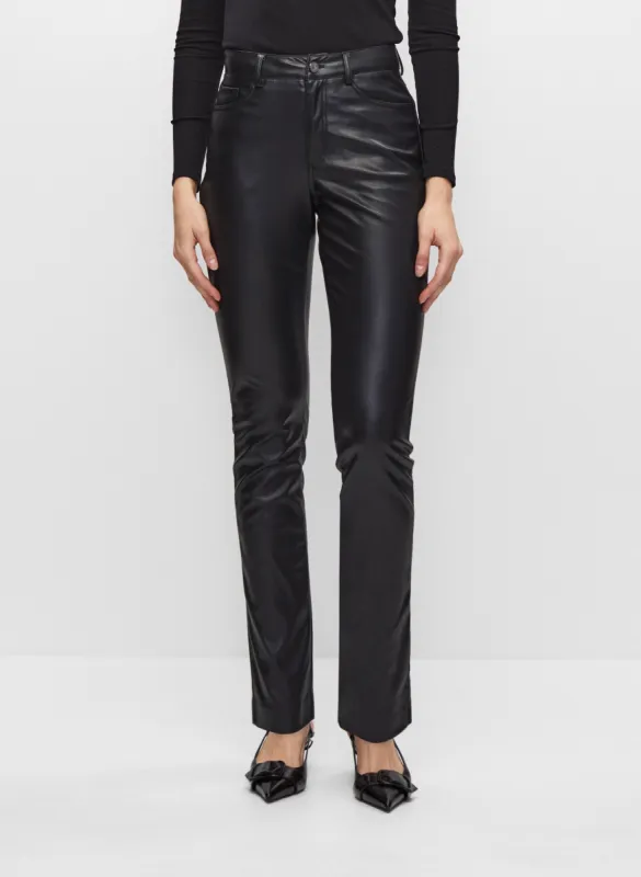 Joseph Ribkoff - Straight Leg Vegan Leather Pants sold by Melanie Lyne