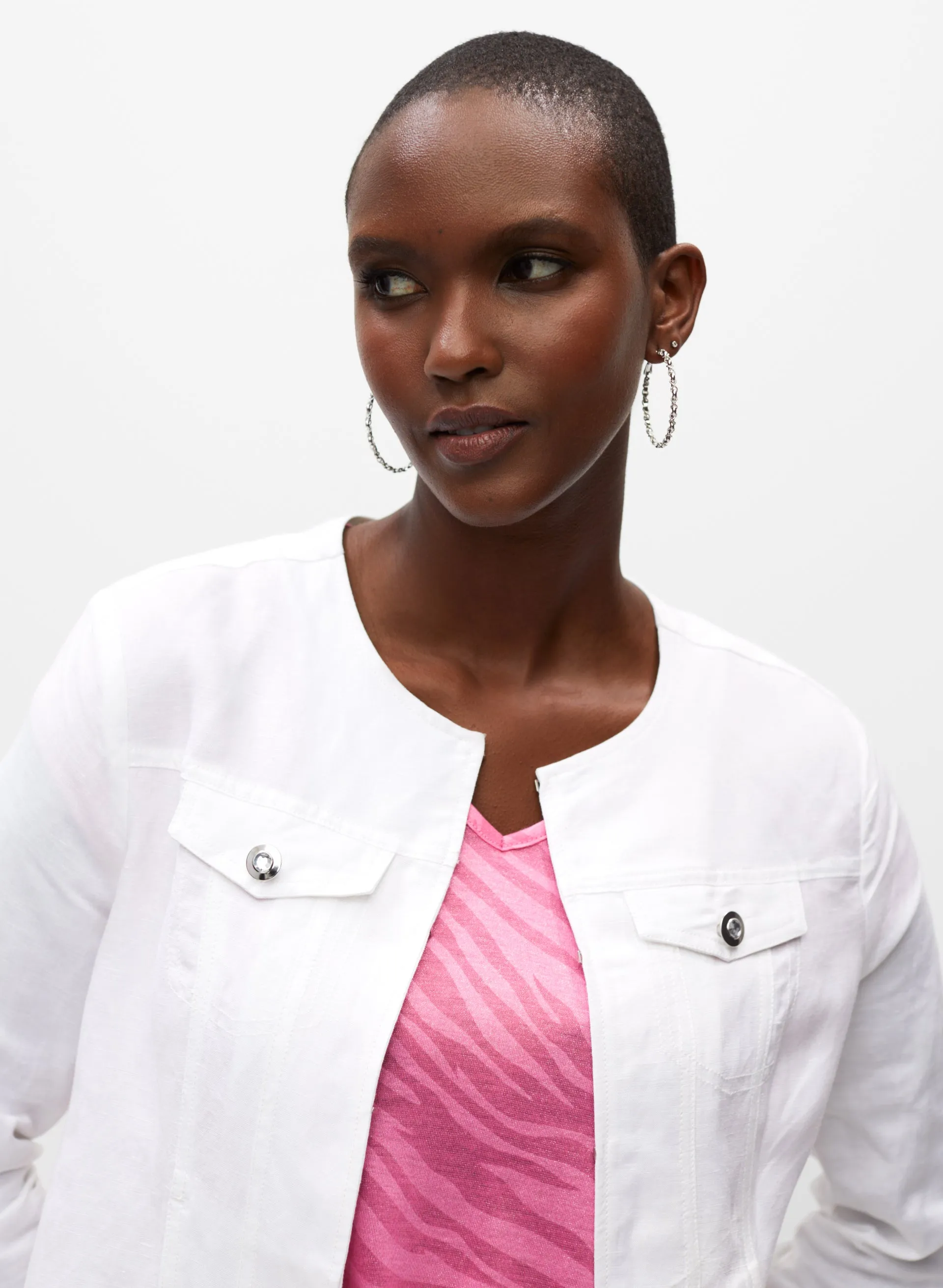 Linen Blend Jacket sold by Melanie Lyne