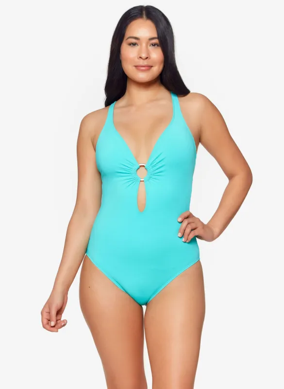 Bleu by Rod Beattie - Ring Detail One-Piece Swimsuit sold by Melanie Lyne