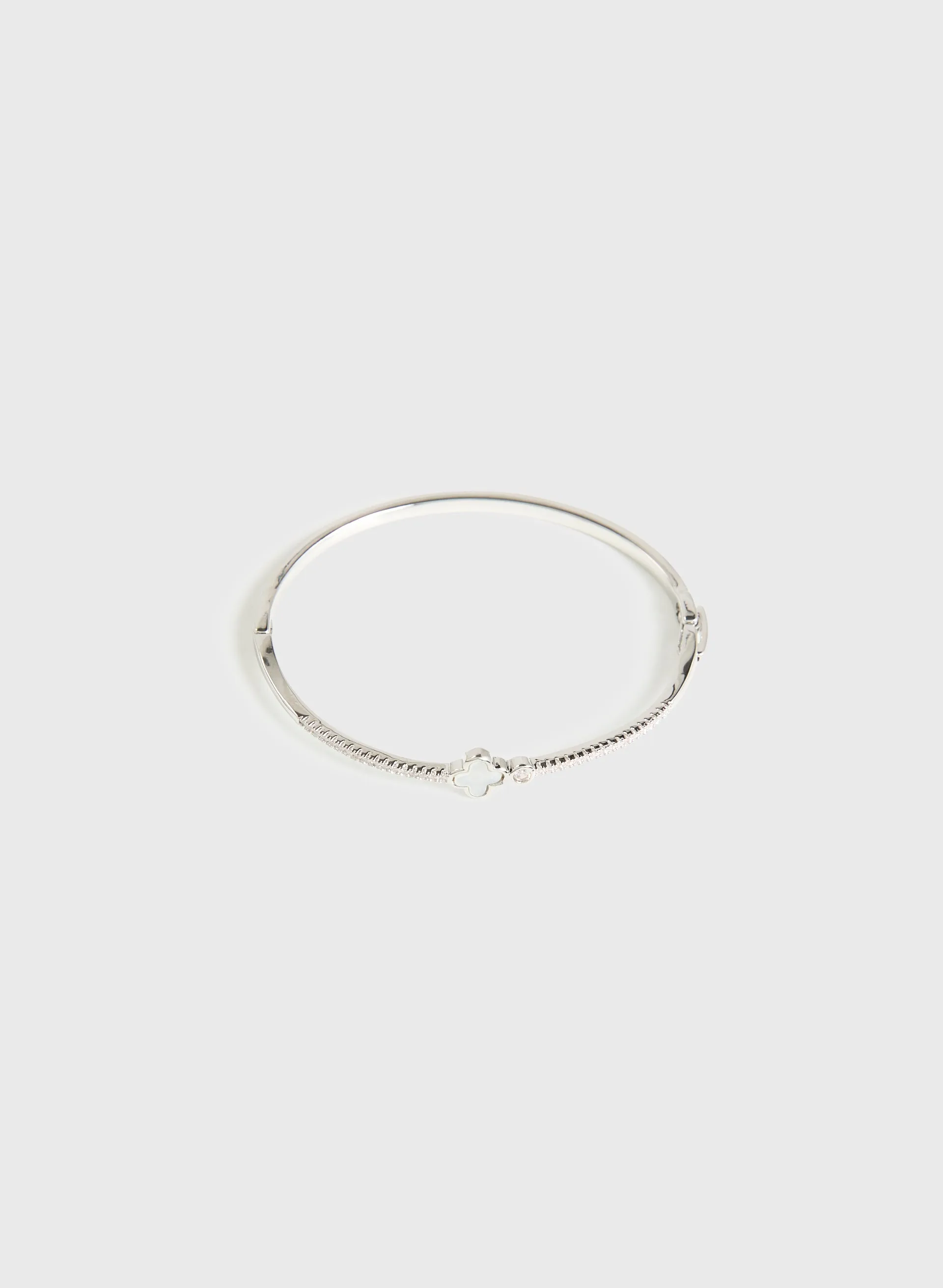 Crystal & Clover Detail Bangle sold by Melanie Lyne