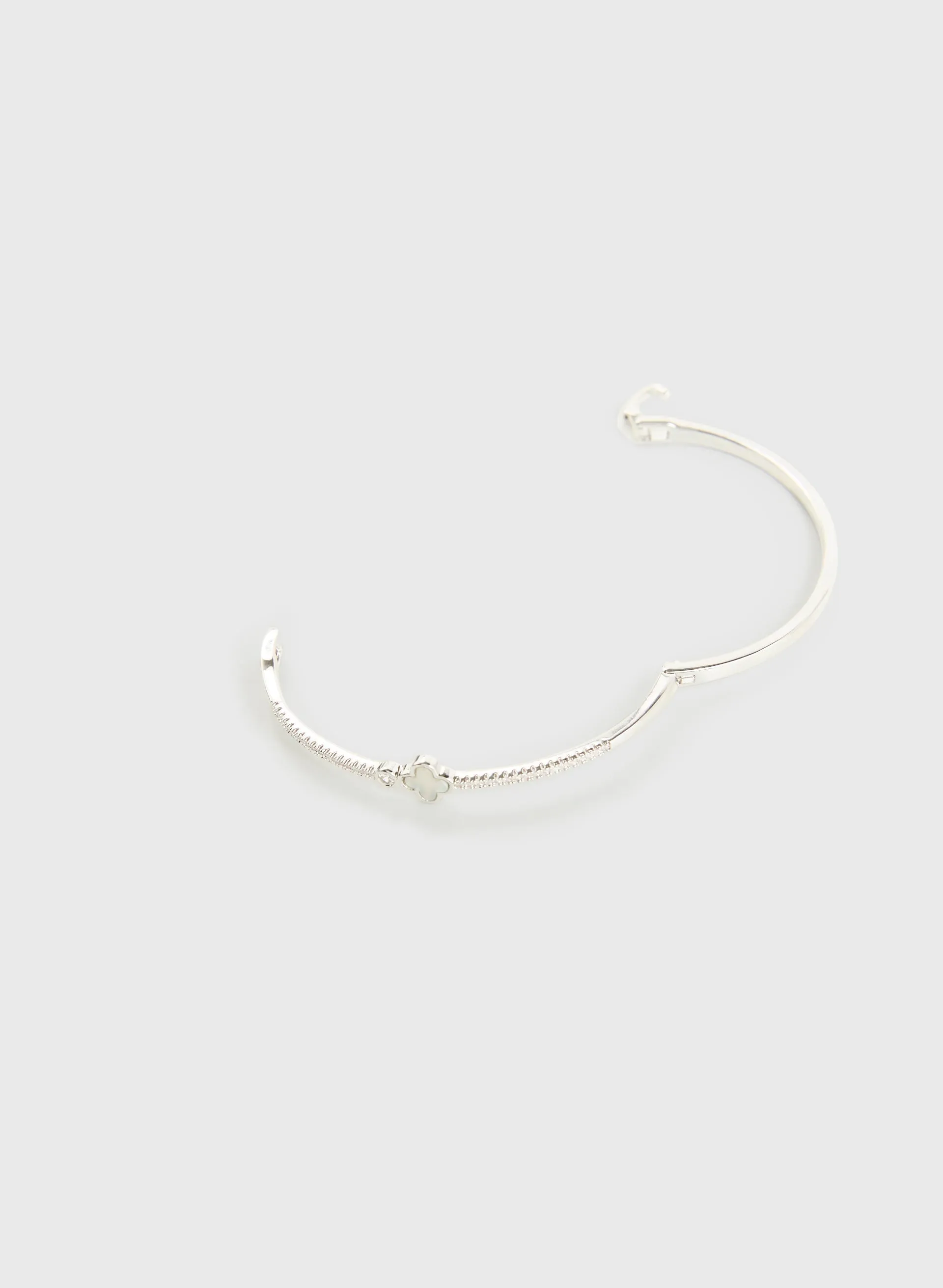 Crystal & Clover Detail Bangle sold by Melanie Lyne product image thumbnail 2