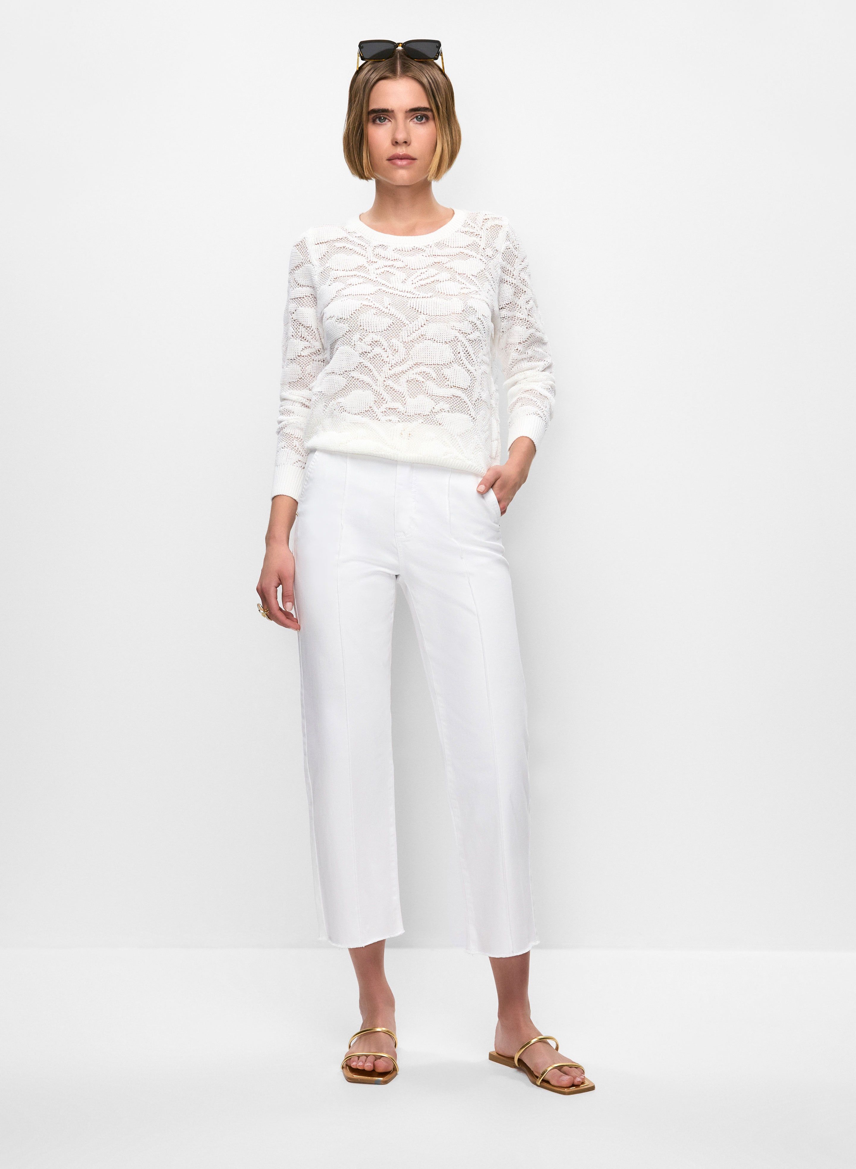 Floral Open-Knit Sweater sold by Melanie Lyne product image thumbnail 3
