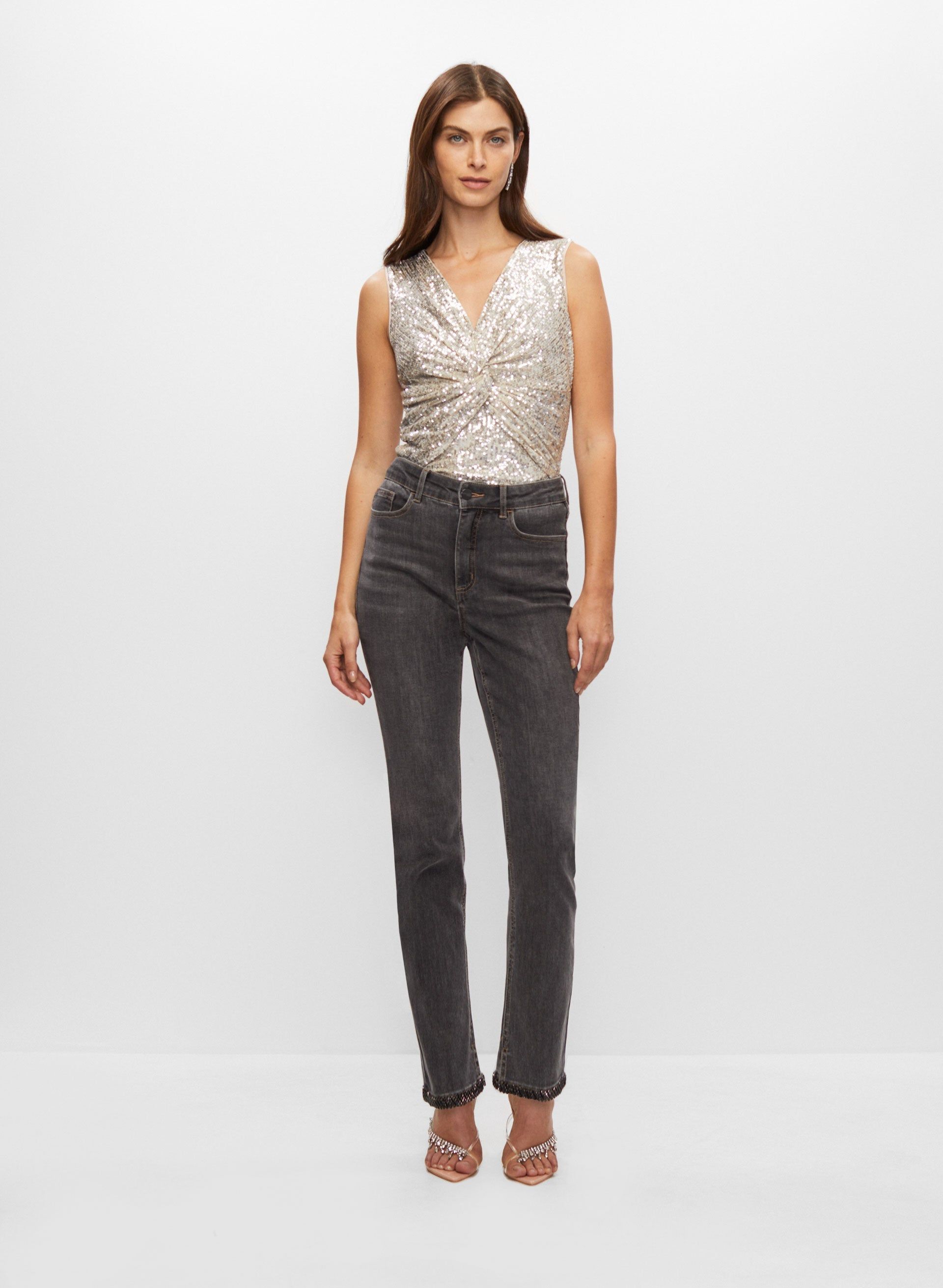 Joseph Ribkoff - Sleeveless Sequin Top sold by Melanie Lyne product image thumbnail 4