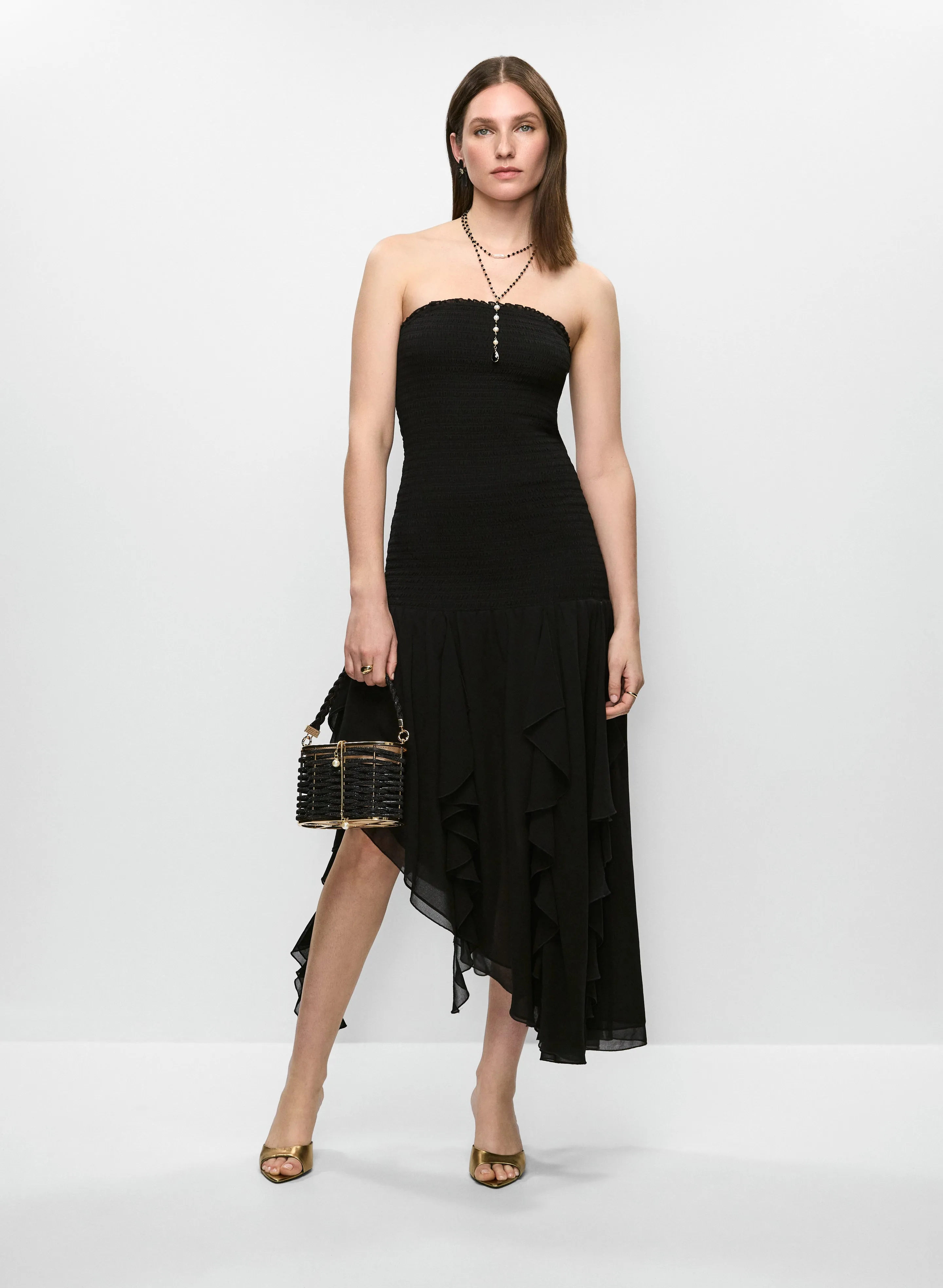 Smocked Bodice Ruffle Hem Dress sold by Melanie Lyne