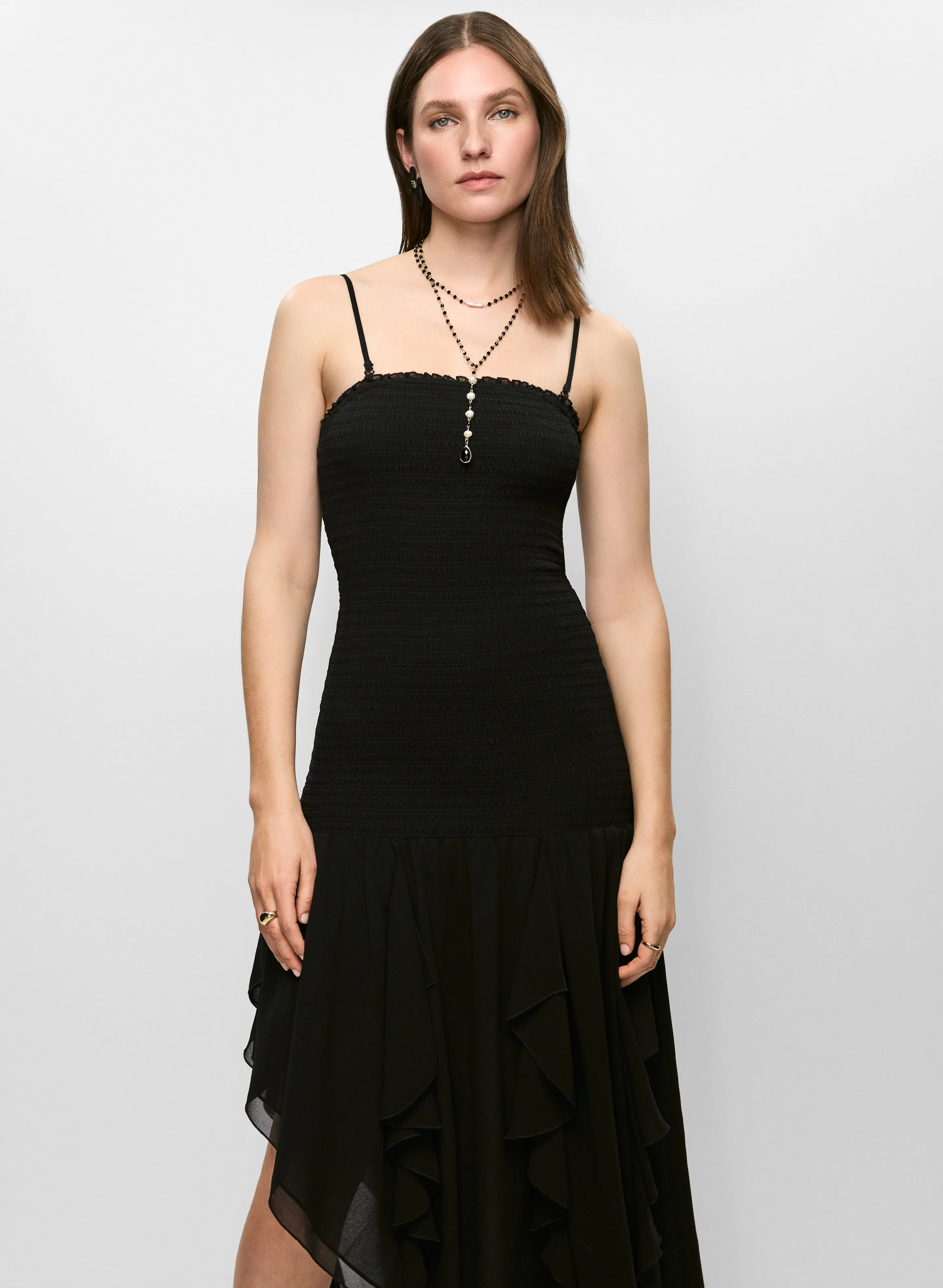 Smocked Bodice Ruffle Hem Dress sold by Melanie Lyne product image thumbnail 3