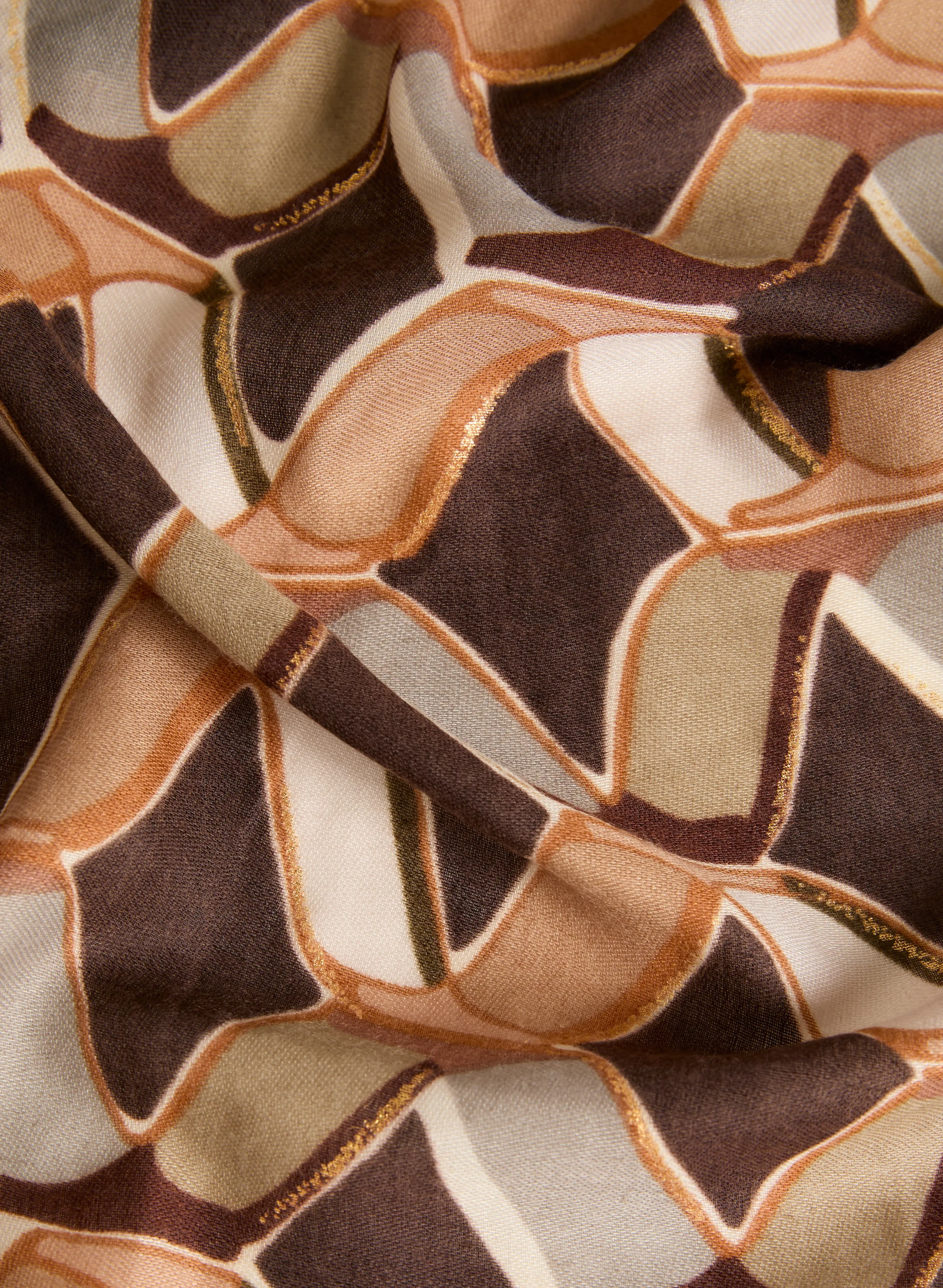 Abstract Print Metallic Detail Scarf sold by Melanie Lyne product image thumbnail 2