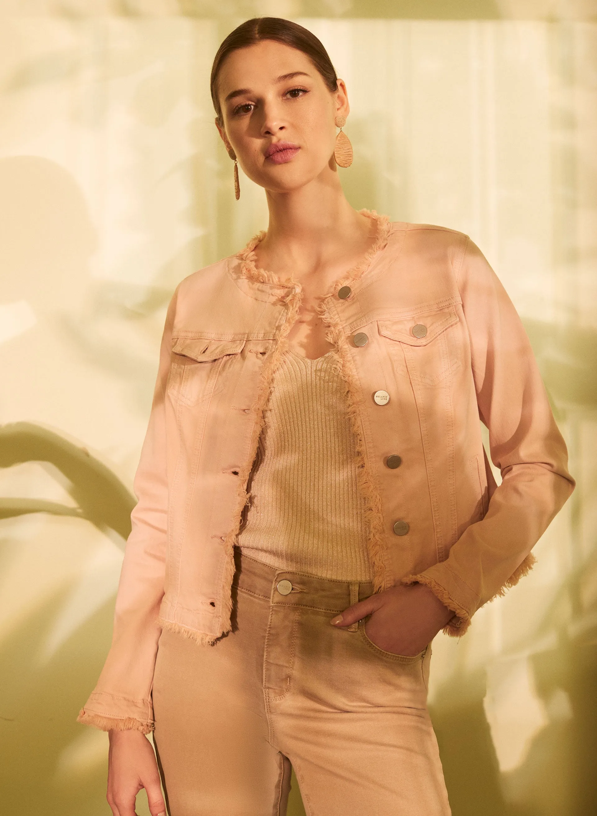 Frayed Edge Denim Jacket sold by Melanie Lyne product image thumbnail 3