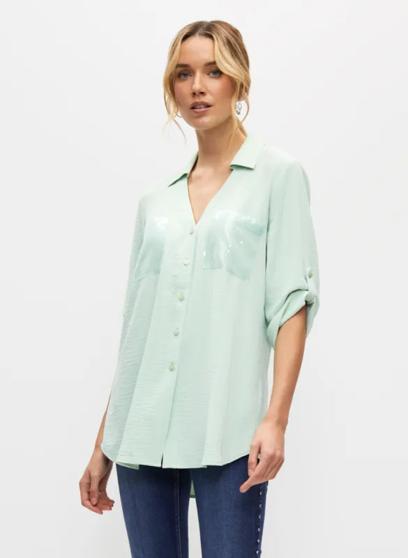 Sequin Pocket Shirt sold by Melanie Lyne