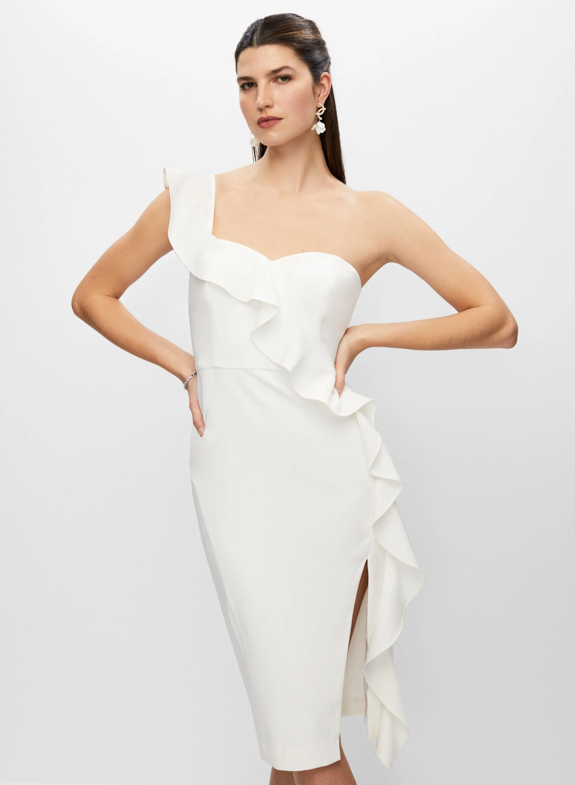 One-Shoulder Ruffle Dress sold by Melanie Lyne product image thumbnail 2