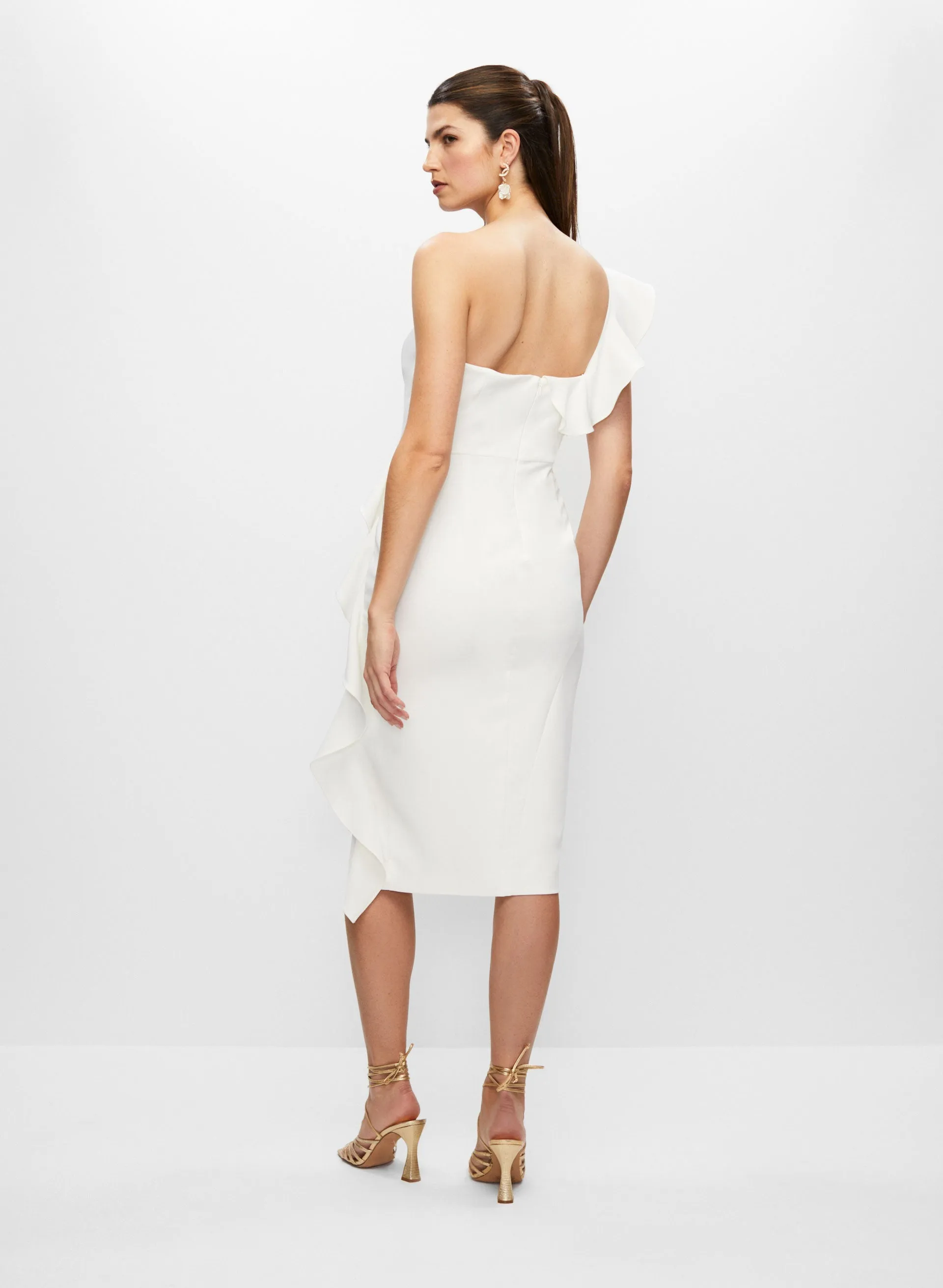 One-Shoulder Ruffle Dress sold by Melanie Lyne product image thumbnail 5
