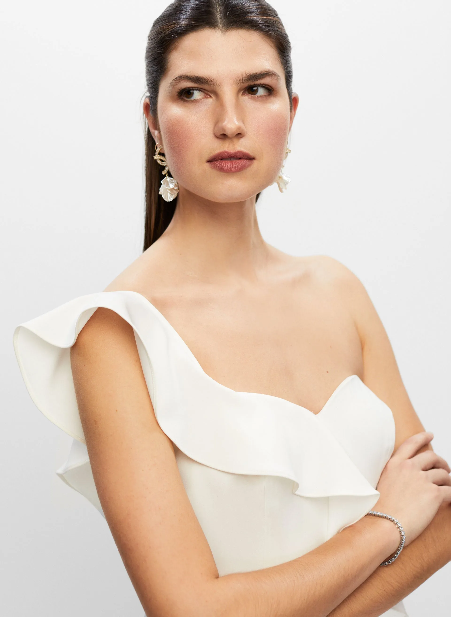One-Shoulder Ruffle Dress sold by Melanie Lyne product image thumbnail 3