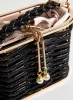 Satin Lined Woven Clutch sold by Melanie Lyne
