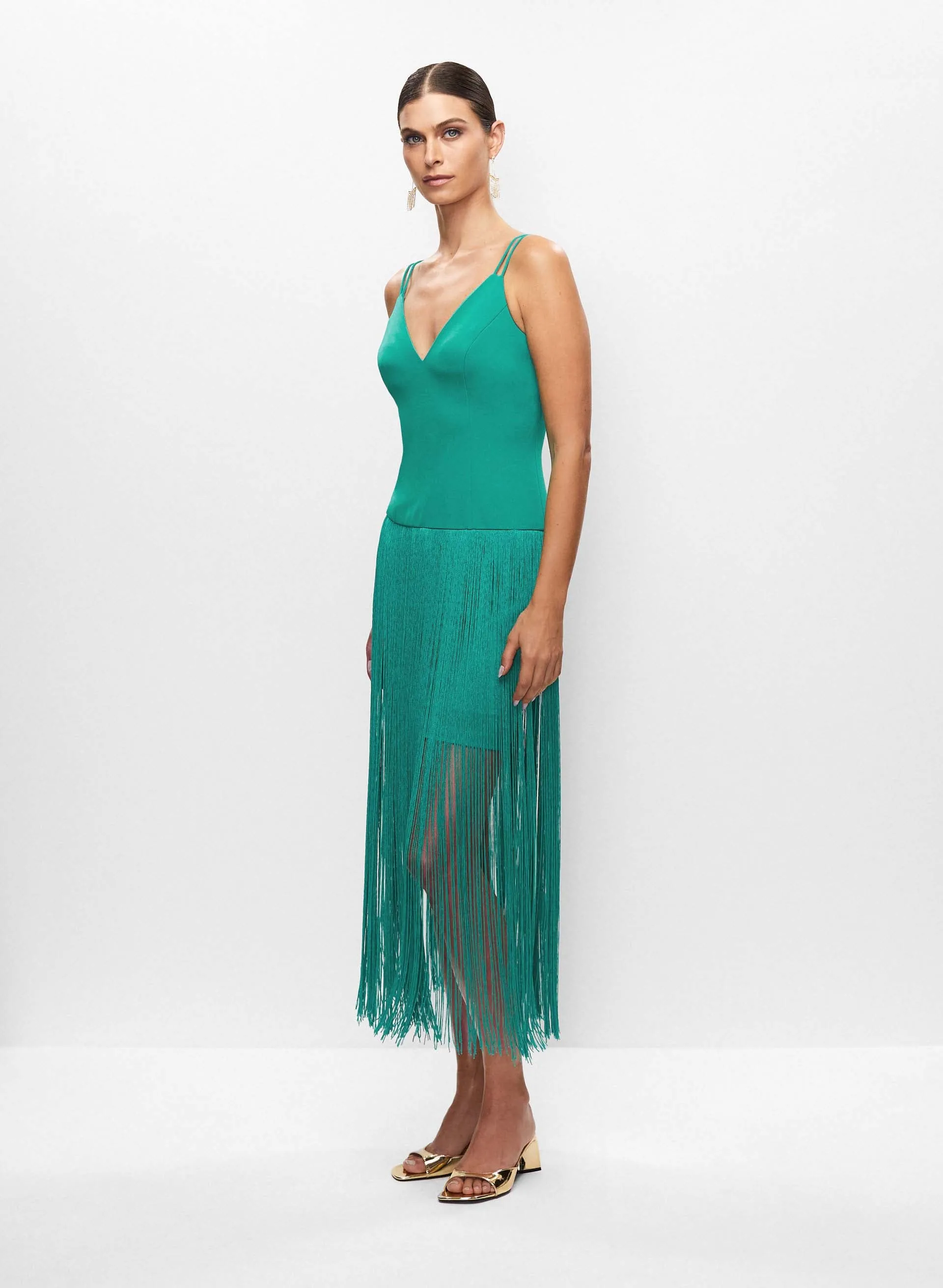 Adrianna Papell - Fringe Detail Dress sold by Melanie Lyne product image thumbnail 4