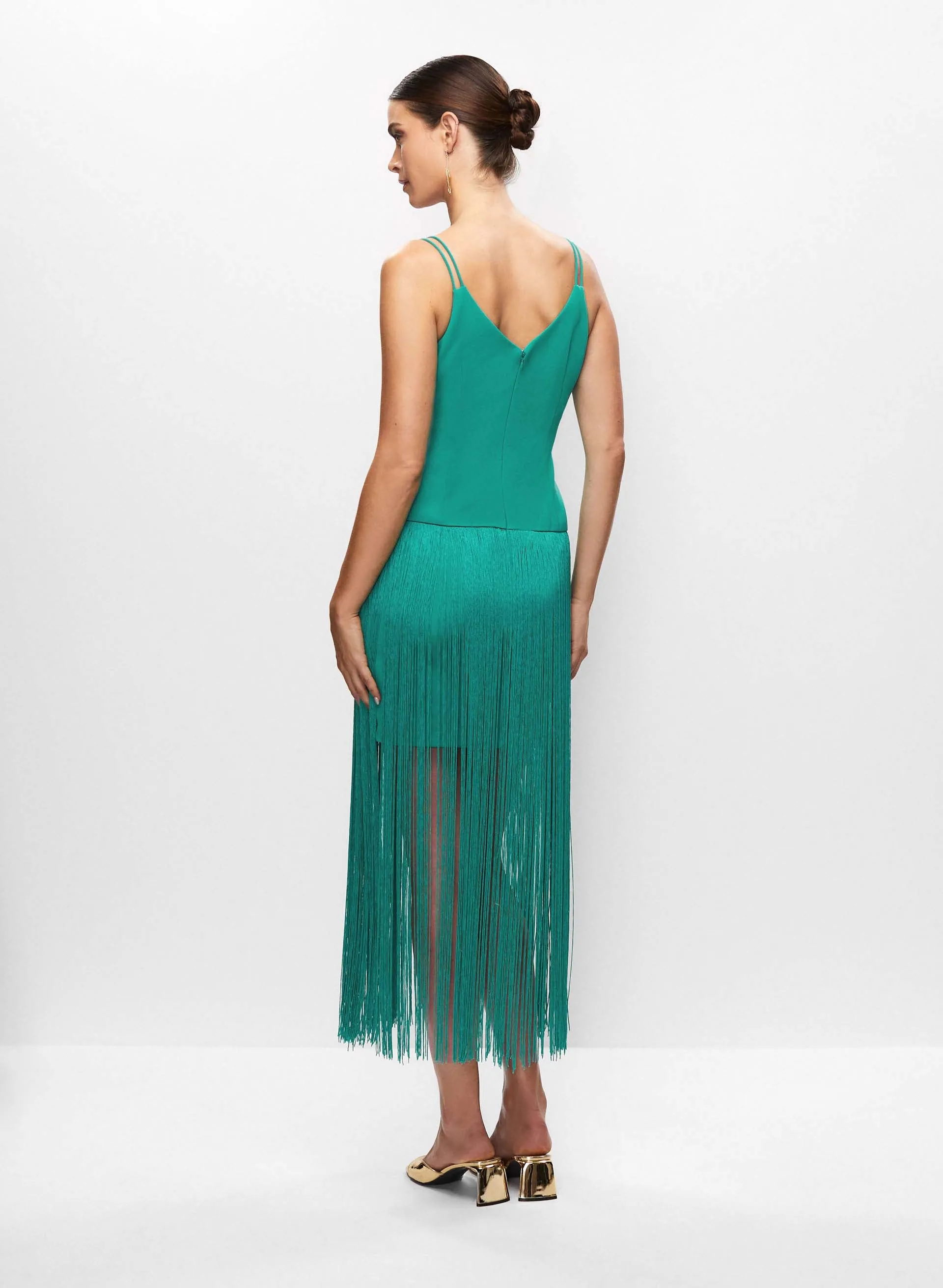 Adrianna Papell - Fringe Detail Dress sold by Melanie Lyne product image thumbnail 2