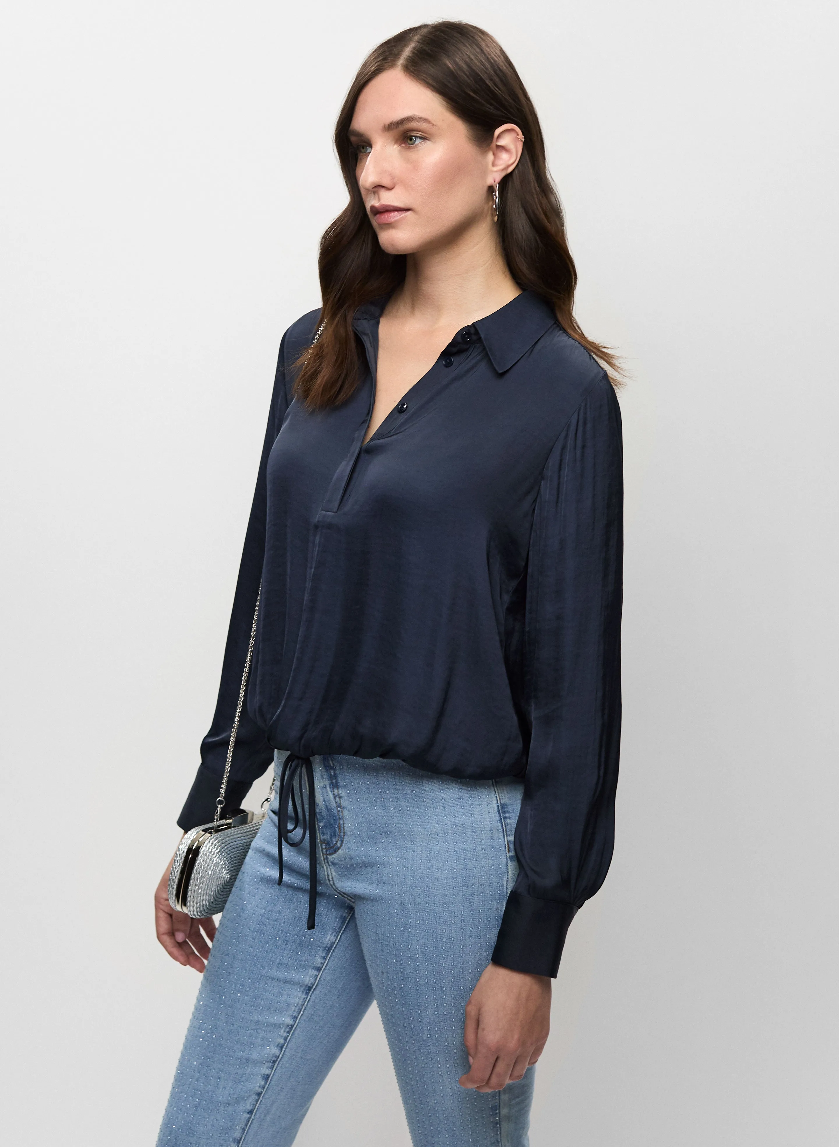 Tie Hem Satin Blouse sold by Melanie Lyne product image thumbnail 5
