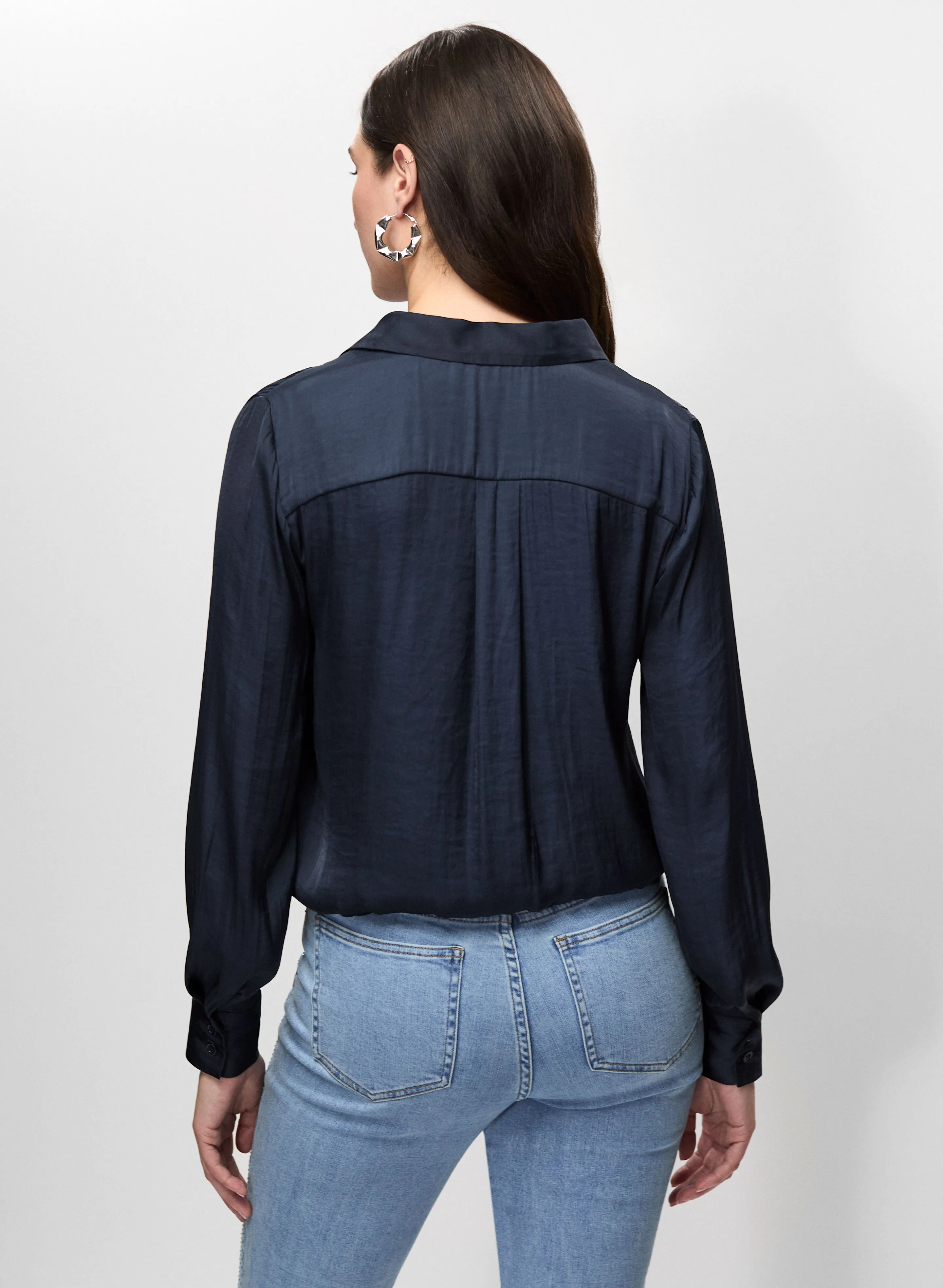 Tie Hem Satin Blouse sold by Melanie Lyne product image thumbnail 4