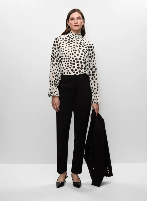 Button Detail Blazer, Polka Dot Blouse & Slim Leg Pants sold by Melanie Lyne
