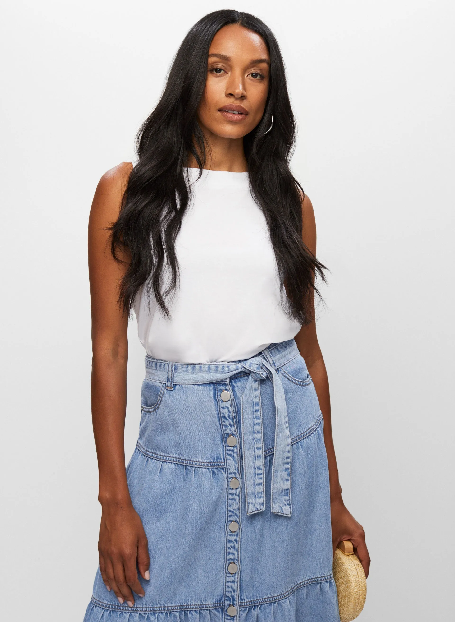 Sleeveless Boat Neck Top sold by Melanie Lyne